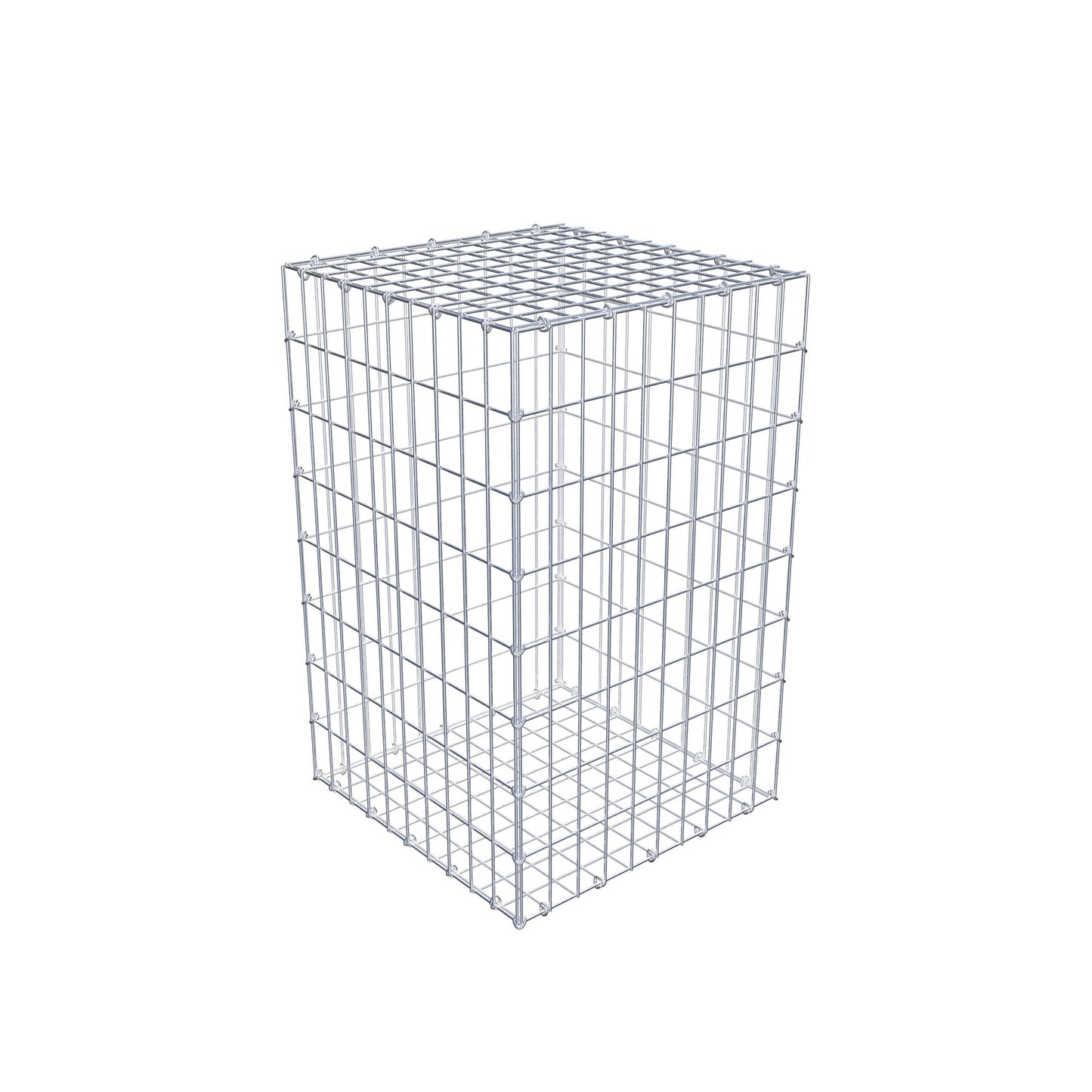 Gabion 80 cm x 50 cm x 50 cm (L x H x P), mailles 5 cm x 10 cm, anneau en C
