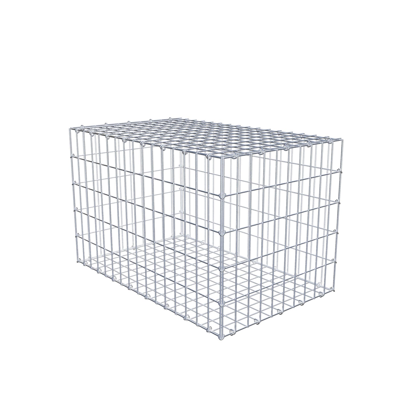 Gabion 80 cm x 50 cm x 50 cm (L x H x P), mailles 5 cm x 10 cm, anneau en C