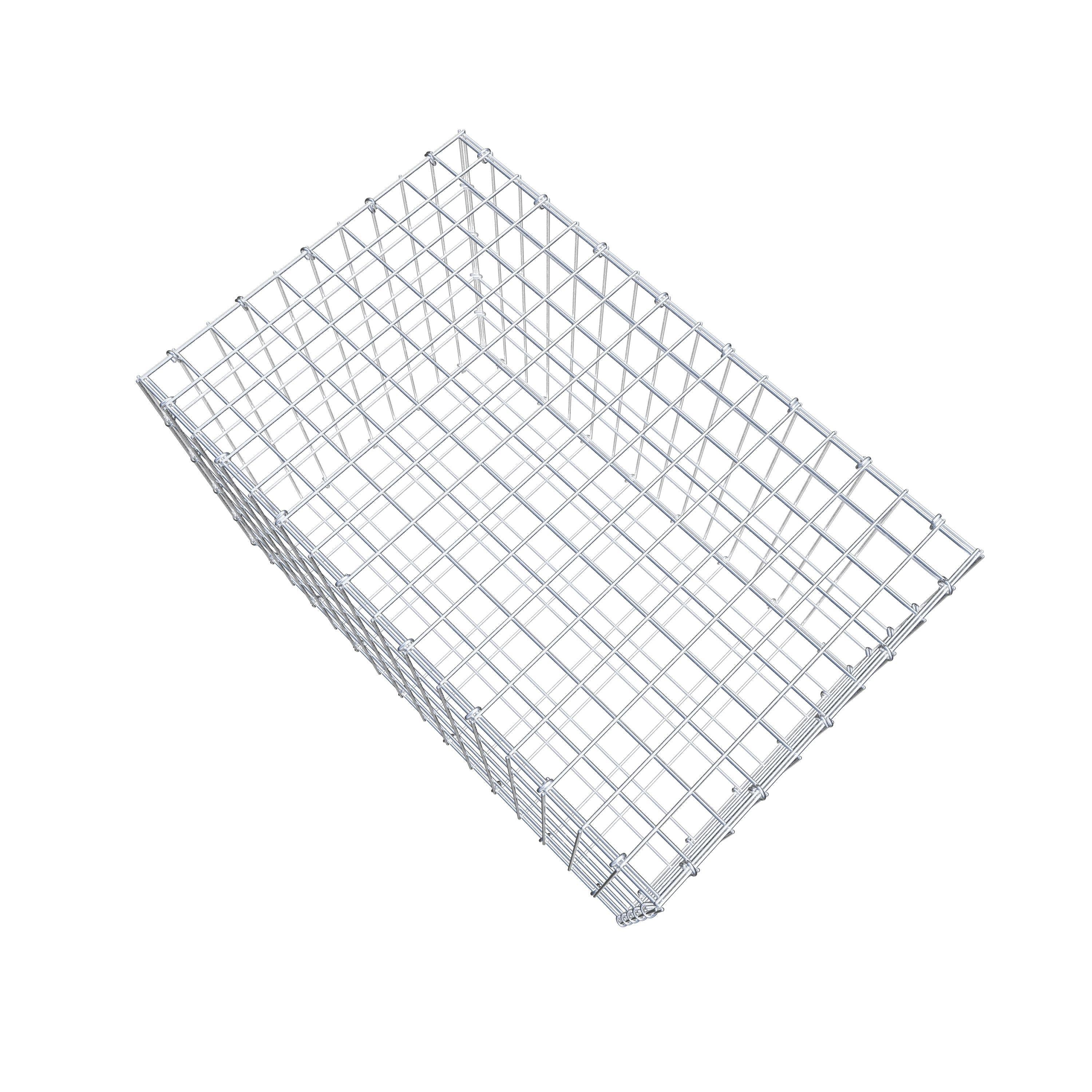 Gabione 80 cm x 50 cm x 50 cm (L x H x T), Maschenweite 5 cm x 10 cm, C-Ring