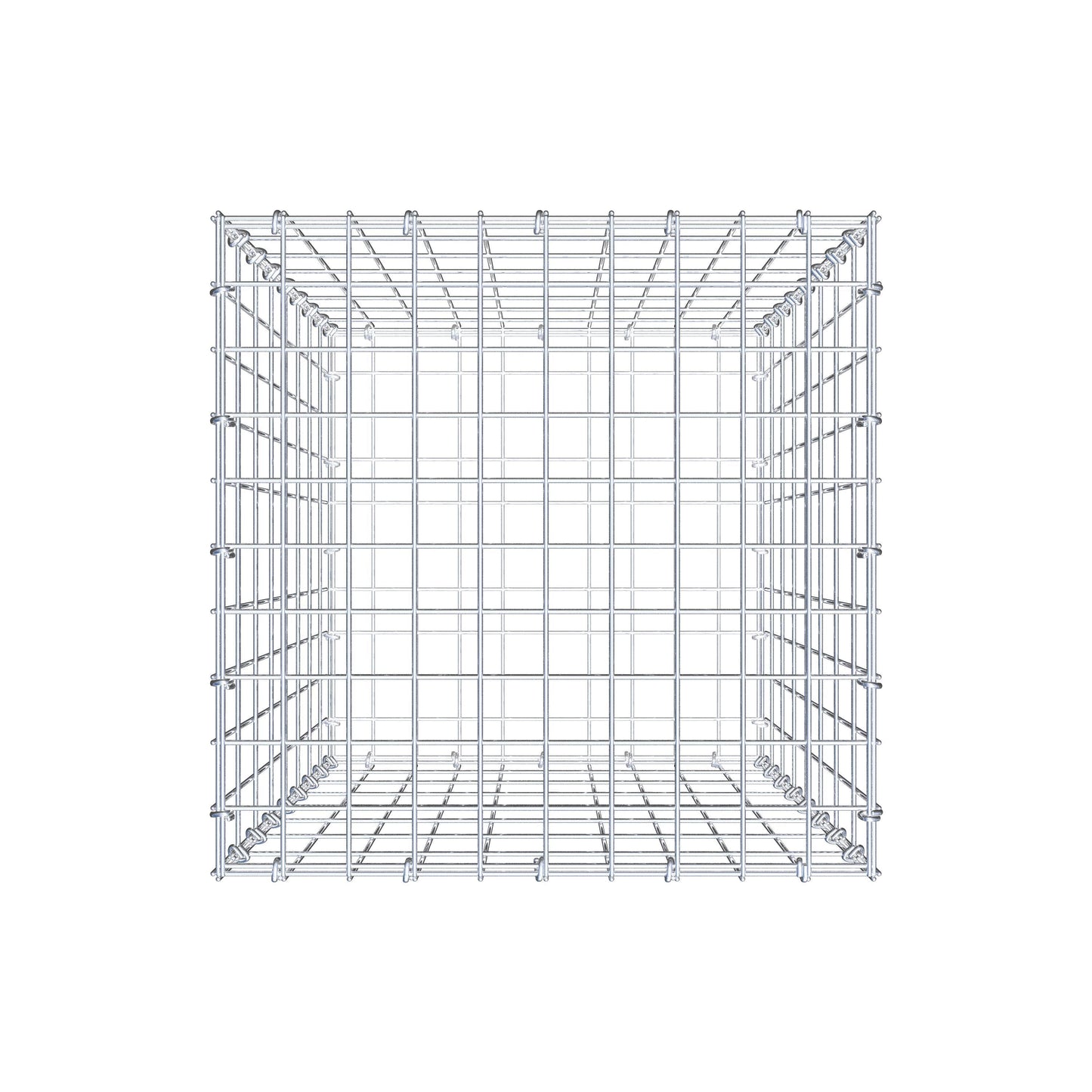 Gabion 80 cm x 50 cm x 50 cm (L x H x P), mailles 5 cm x 10 cm, anneau en C