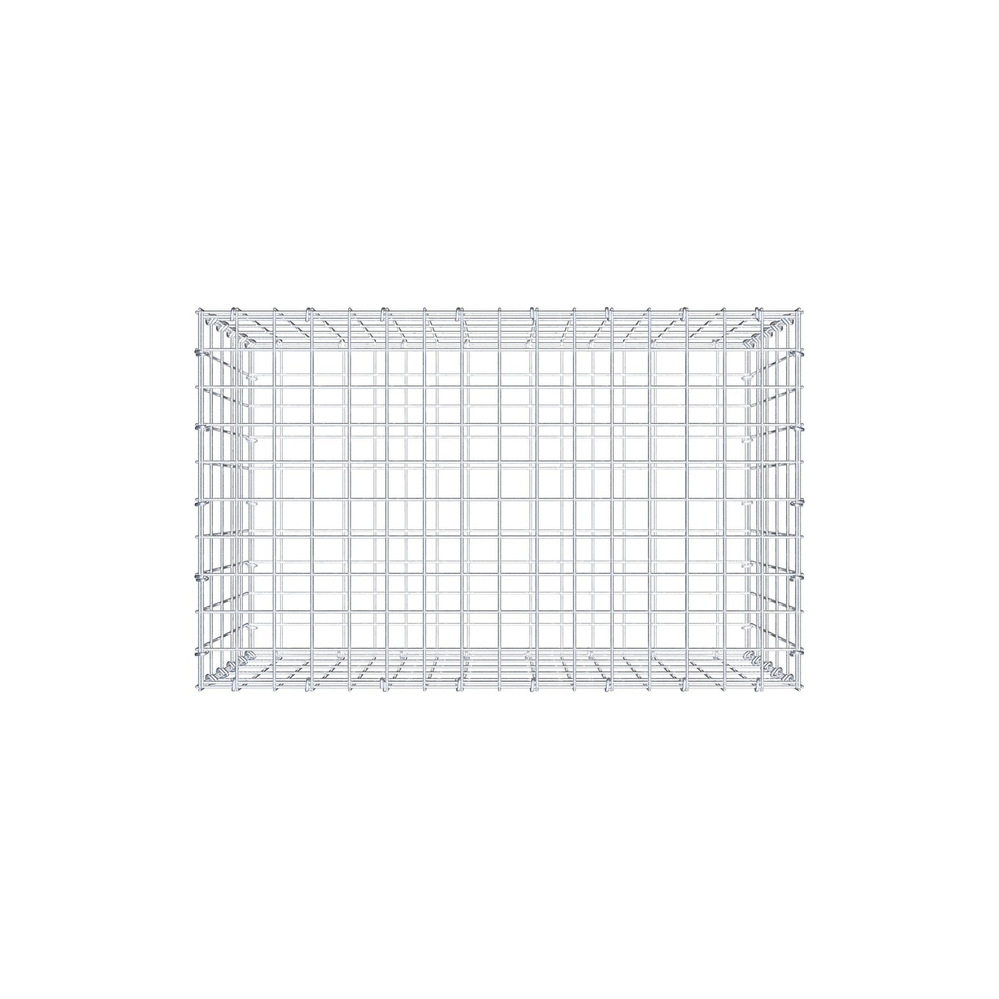 Gabion 80 cm x 50 cm x 50 cm (L x H x P), mailles 5 cm x 10 cm, anneau en C