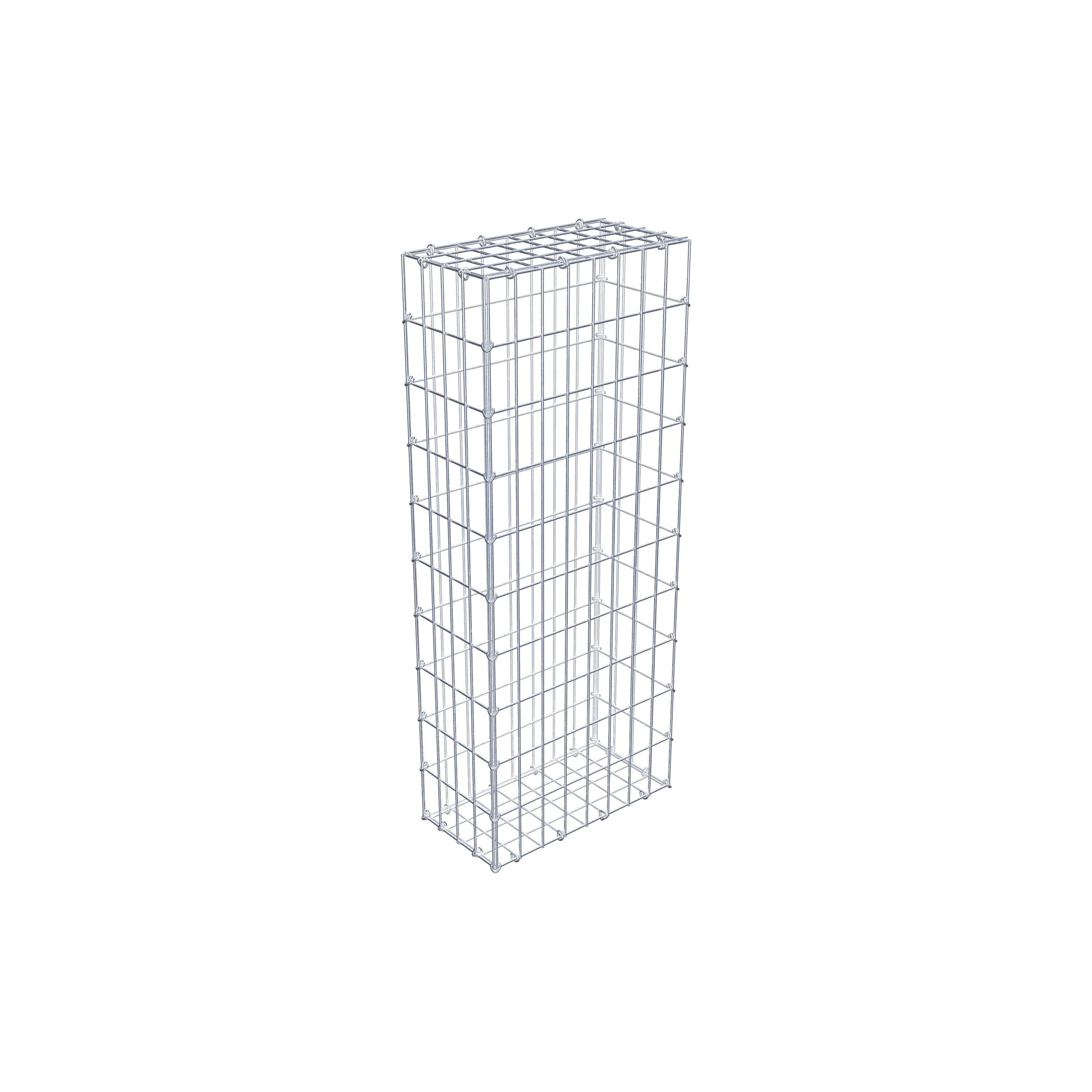 Gabion 100 cm x 20 cm x 40 cm (L x H x D), maskestørrelse 5 cm x 10 cm, C-ring