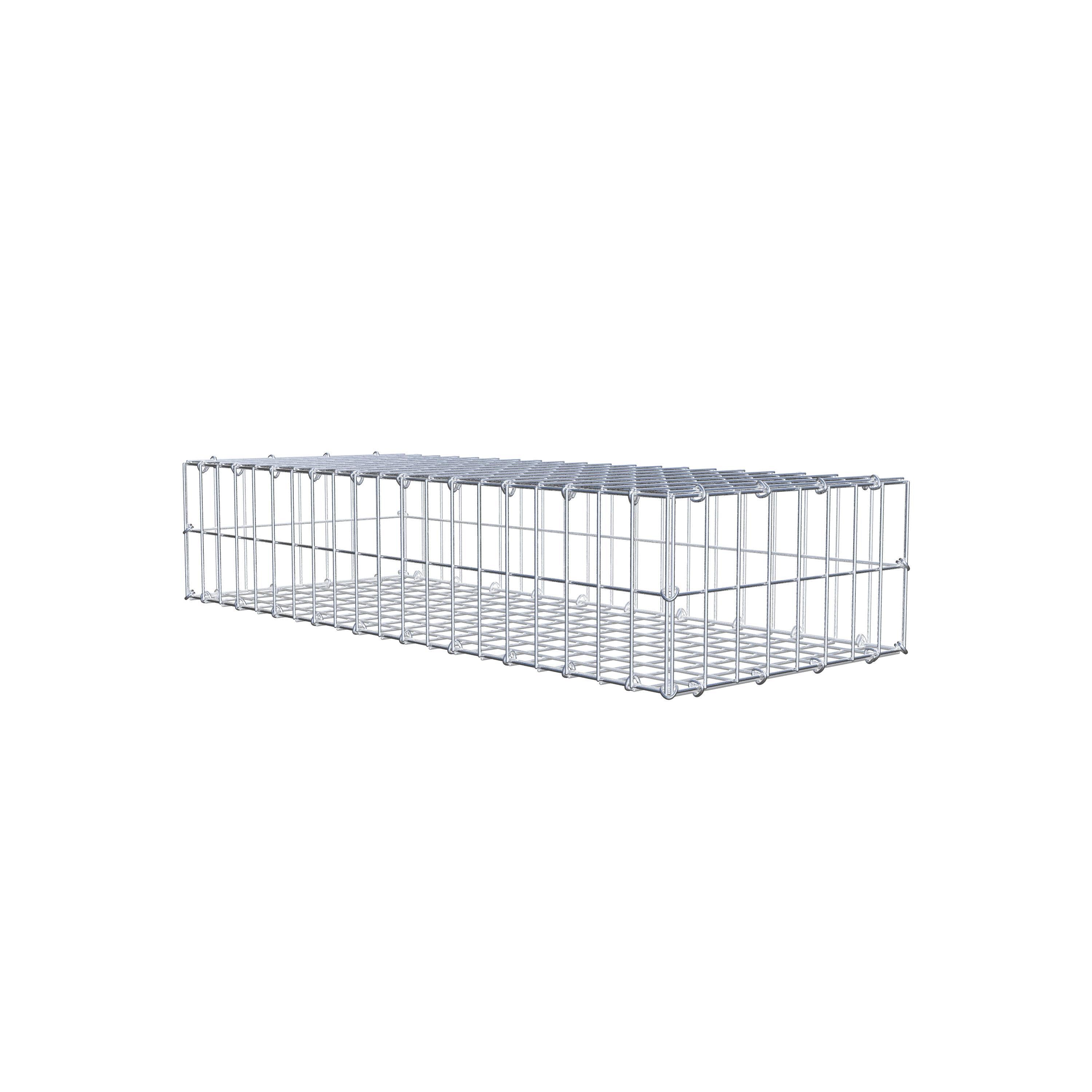 Gabion 100 cm x 20 cm x 40 cm (L x H x D), maskestørrelse 5 cm x 10 cm, C-ring