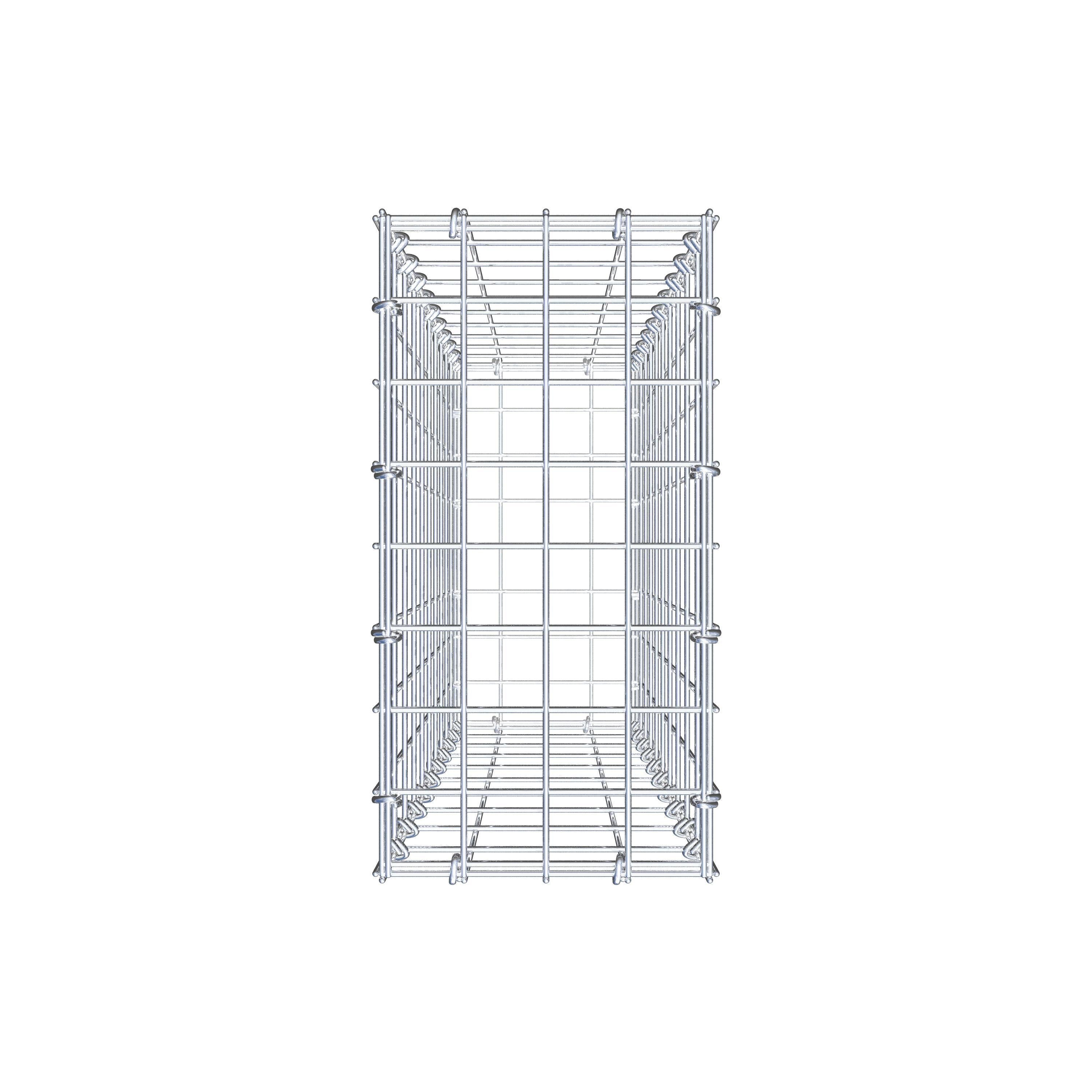 Gabione 100 cm x 20 cm x 40 cm (L x H x T), Maschenweite 5 cm x 10 cm, C-Ring