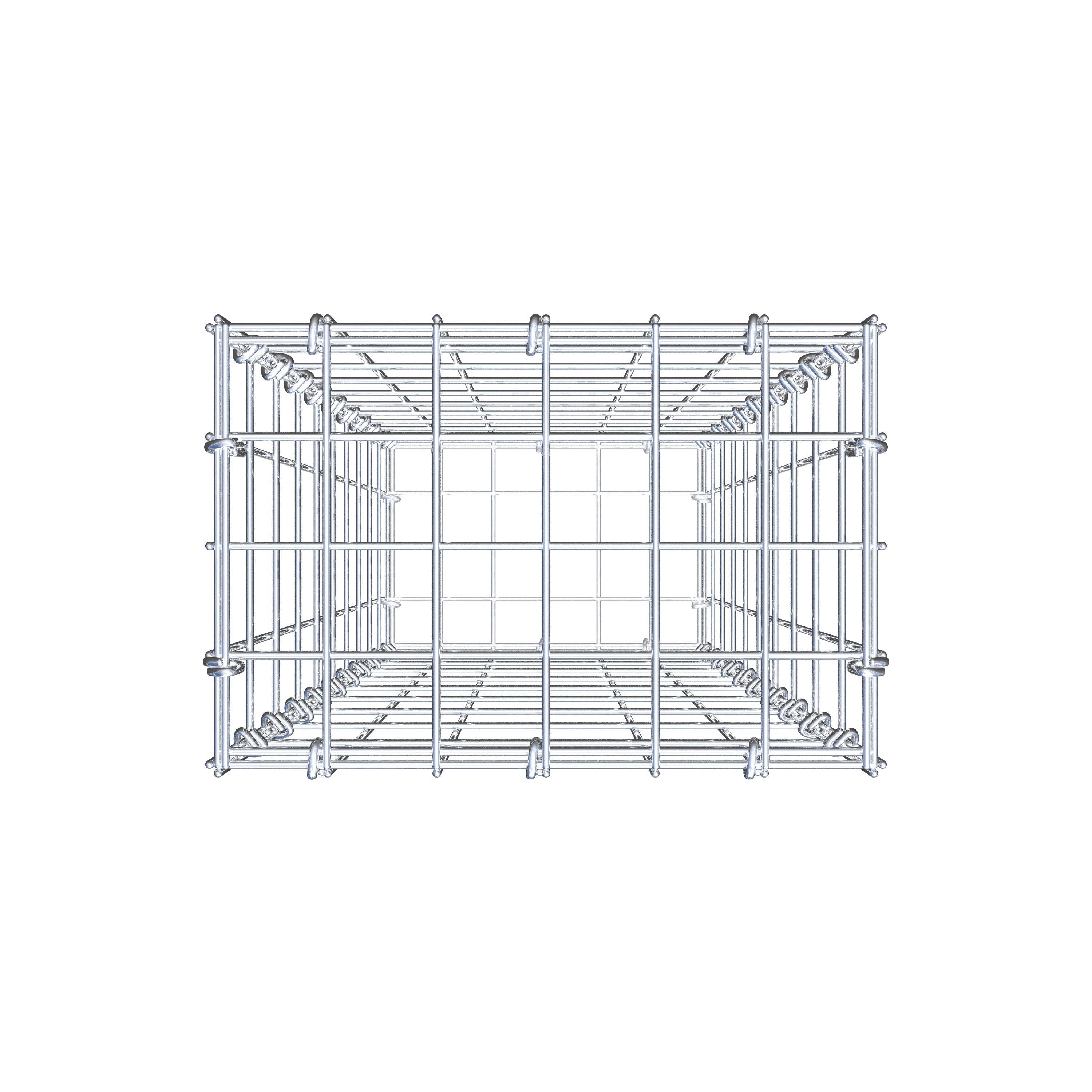 Gabion 100 cm x 30 cm x 20 cm (L x H x D), maskestørrelse 5 cm x 10 cm, C-ring