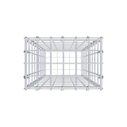 Gabbione 100 cm x 30 cm x 20 cm (L x H x P), maglia 5 cm x 10 cm, anello a C