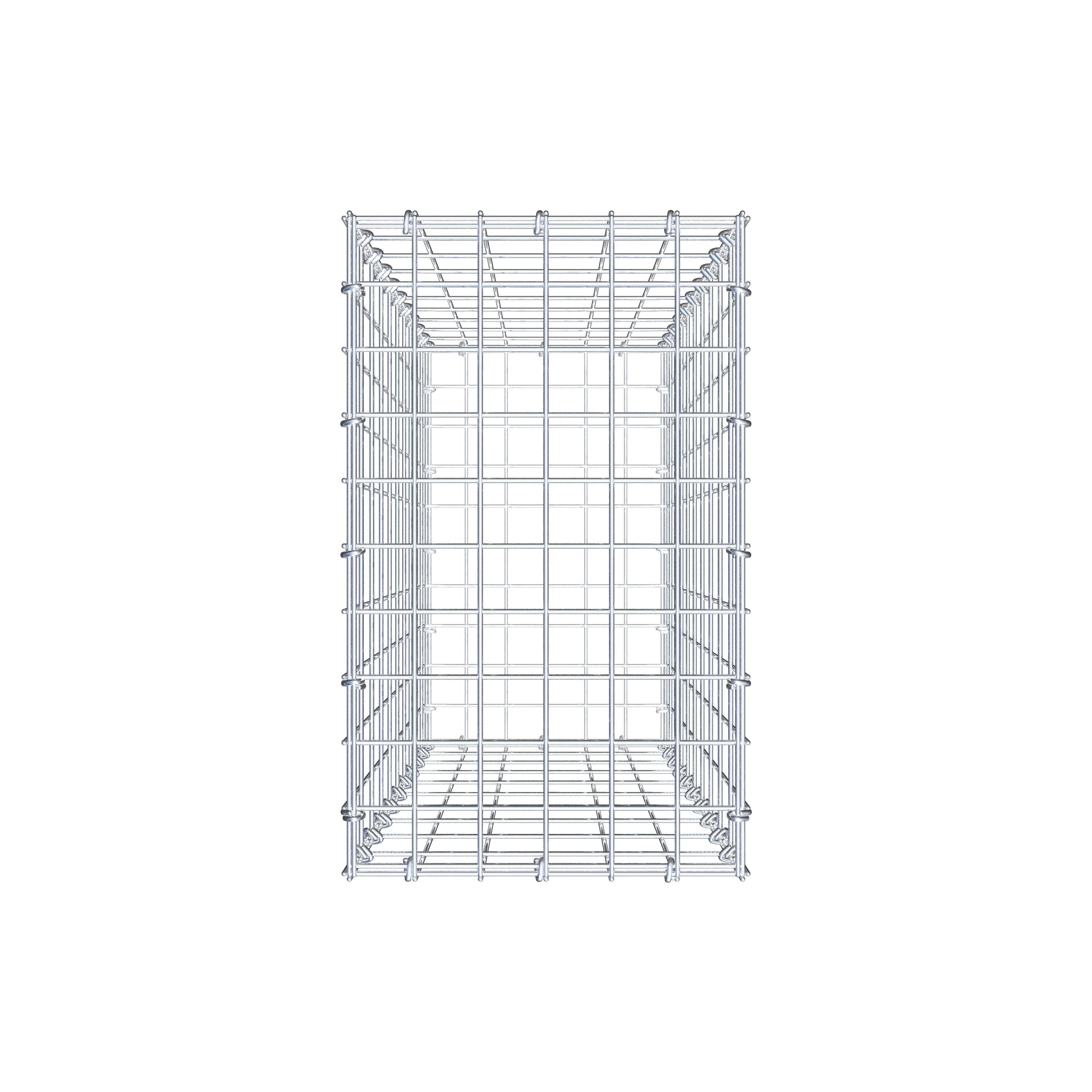 Gabion 100 cm x 30 cm x 50 cm (L x H x D), maskestørrelse 5 cm x 10 cm, C-ring