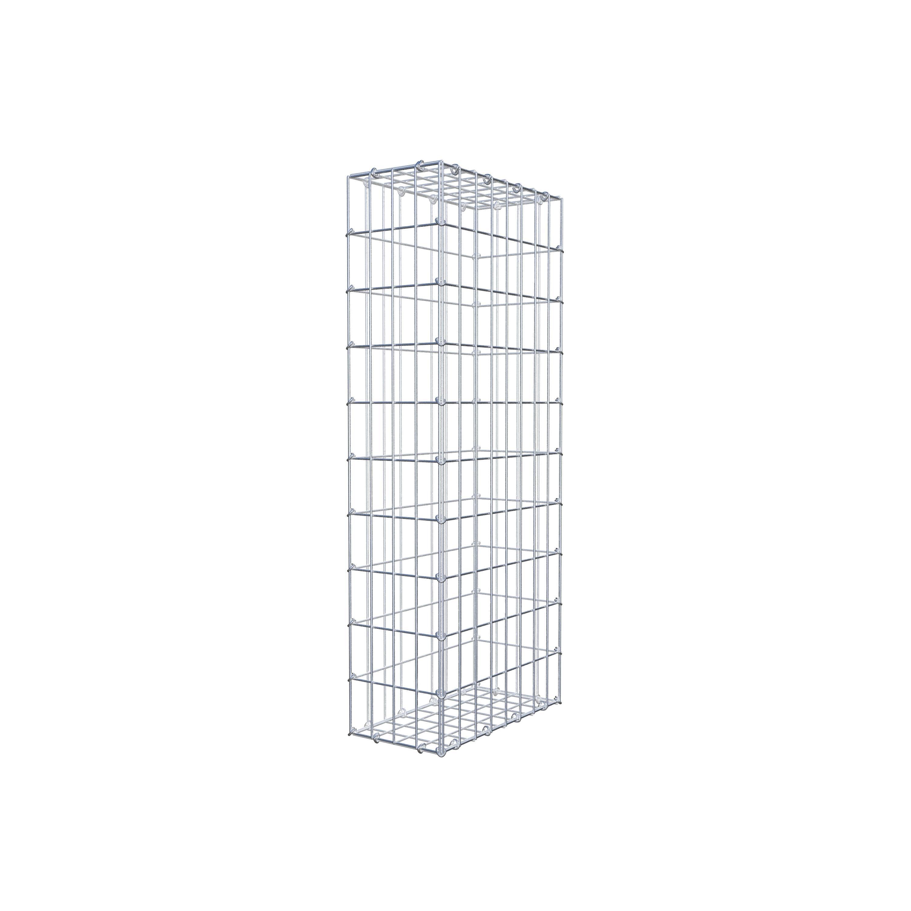 Gabion 100 cm x 40 cm x 20 cm (L x H x D), mesh size 5 cm x 10 cm, C-ring