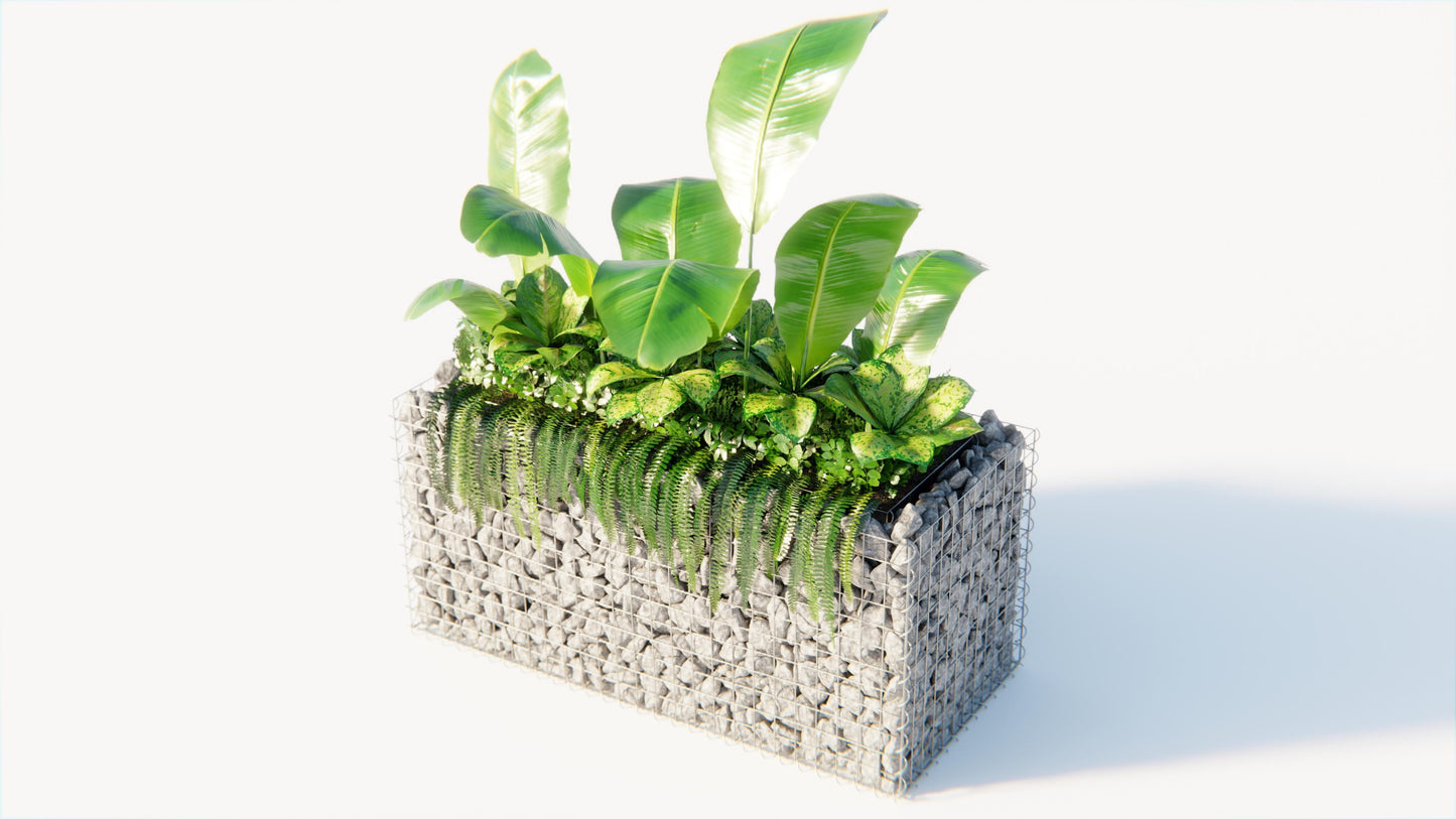 Hochbeet eckig 130 cm x 60 cm x 60 cm (L x H x T), Maschenweite 5 x 10 cm, Wandstärke 10 cm