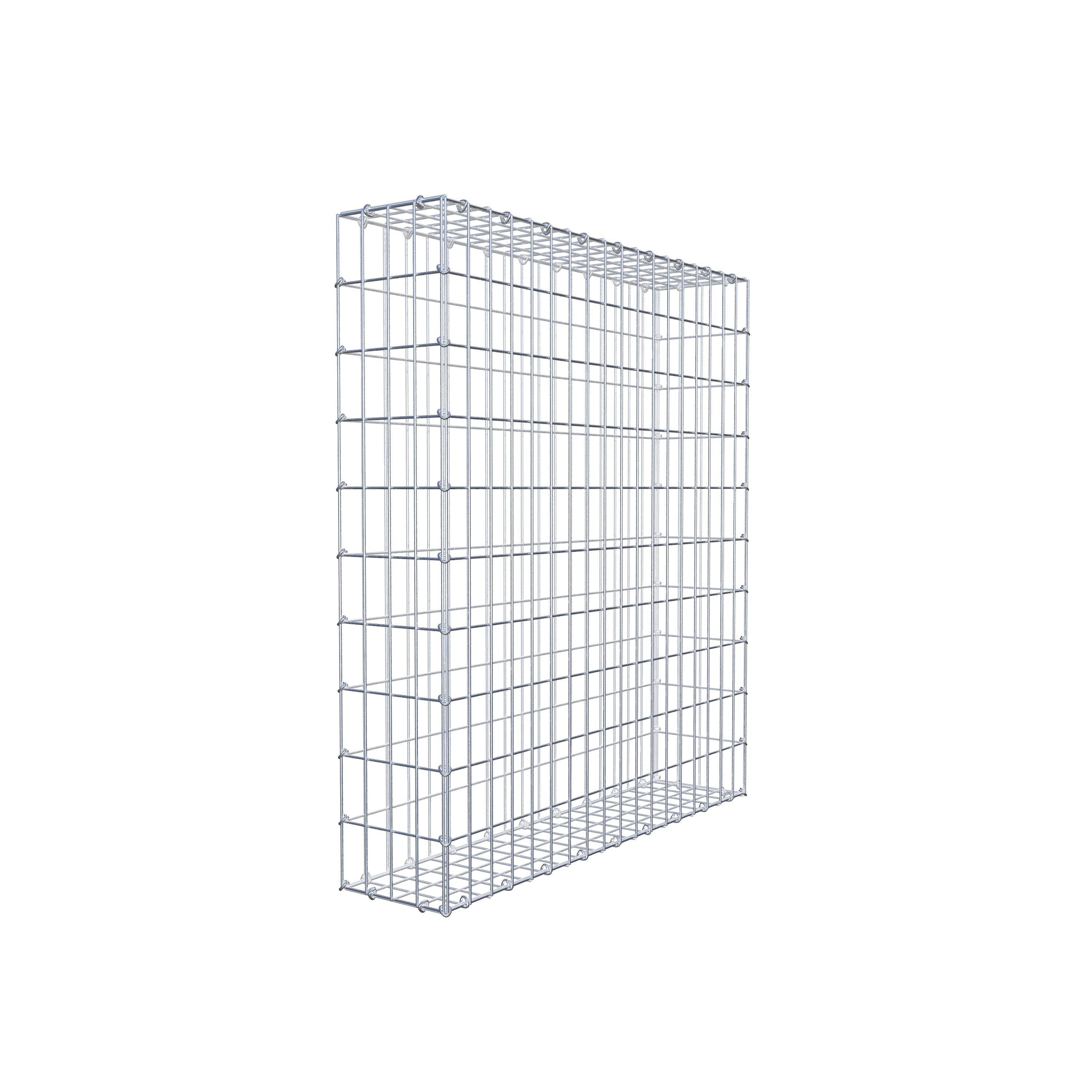 Gabion 100 cm x 90 cm x 20 cm (L x H x D), maskestørrelse 5 cm x 10 cm, C-ring