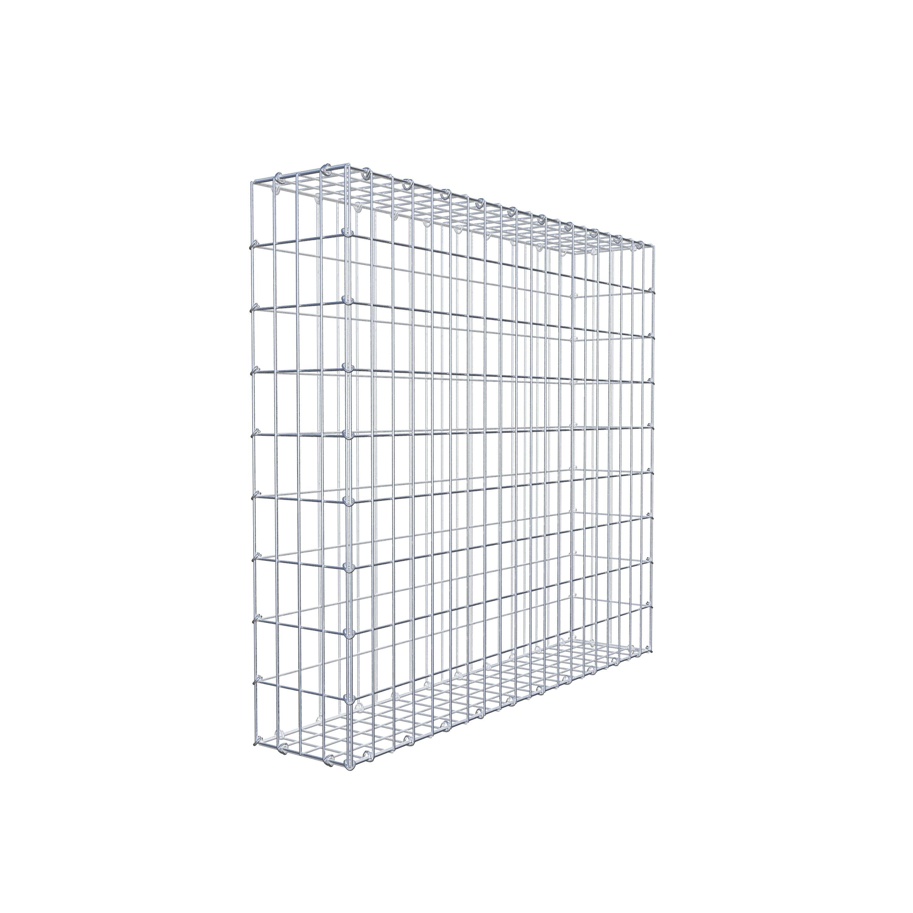 Gabion 100 cm x 90 cm x 20 cm (L x H x D), mesh size 5 cm x 10 cm, C-ring