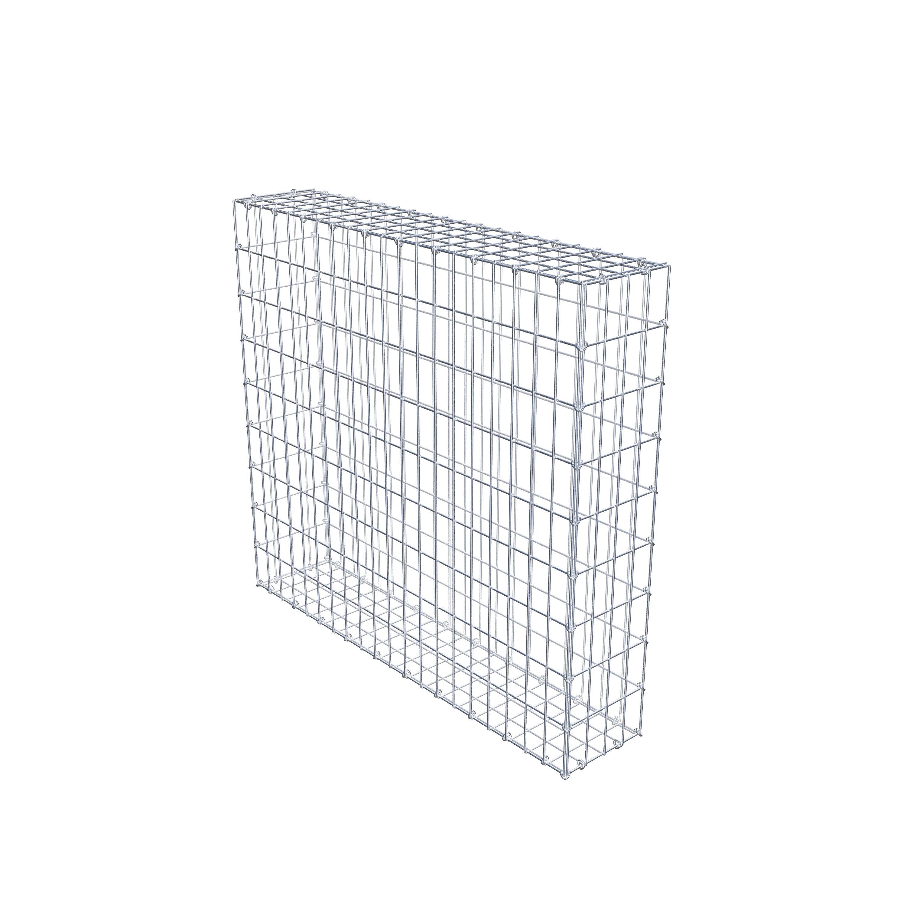 Gabion 100 cm x 90 cm x 20 cm (L x H x D), maskestørrelse 5 cm x 10 cm, C-ring