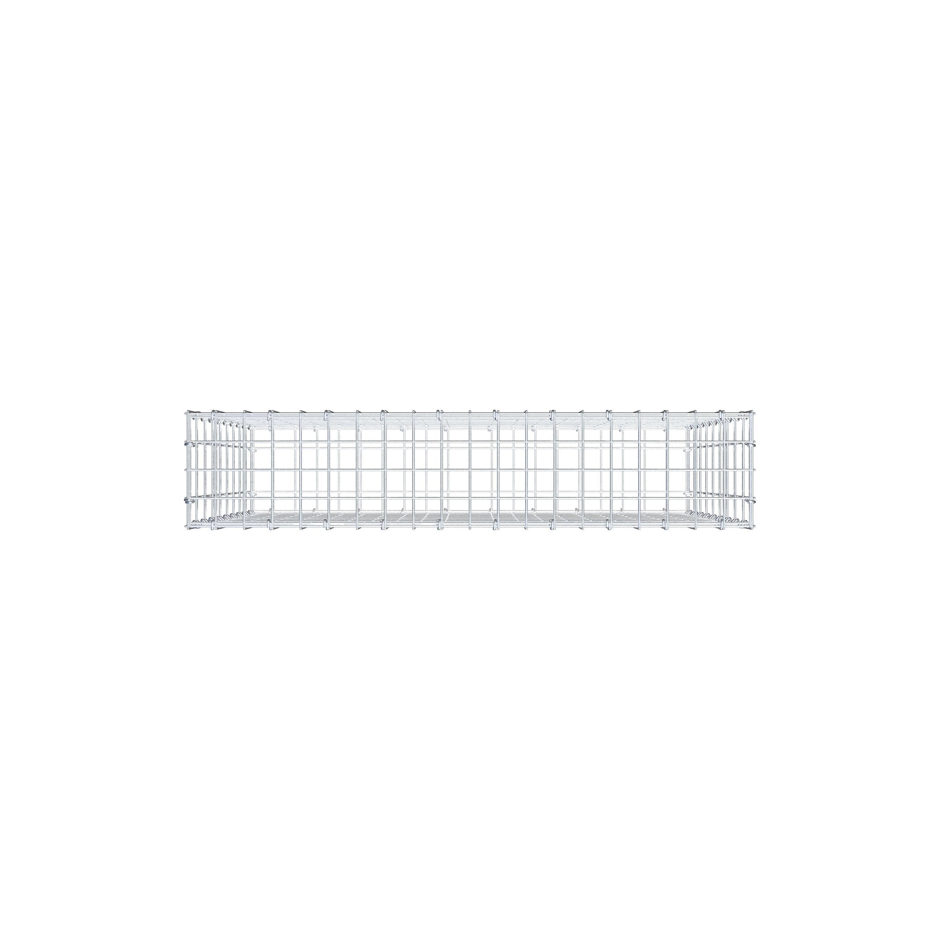 Gabion 100 cm x 90 cm x 20 cm (L x H x D), mesh size 5 cm x 10 cm, C-ring