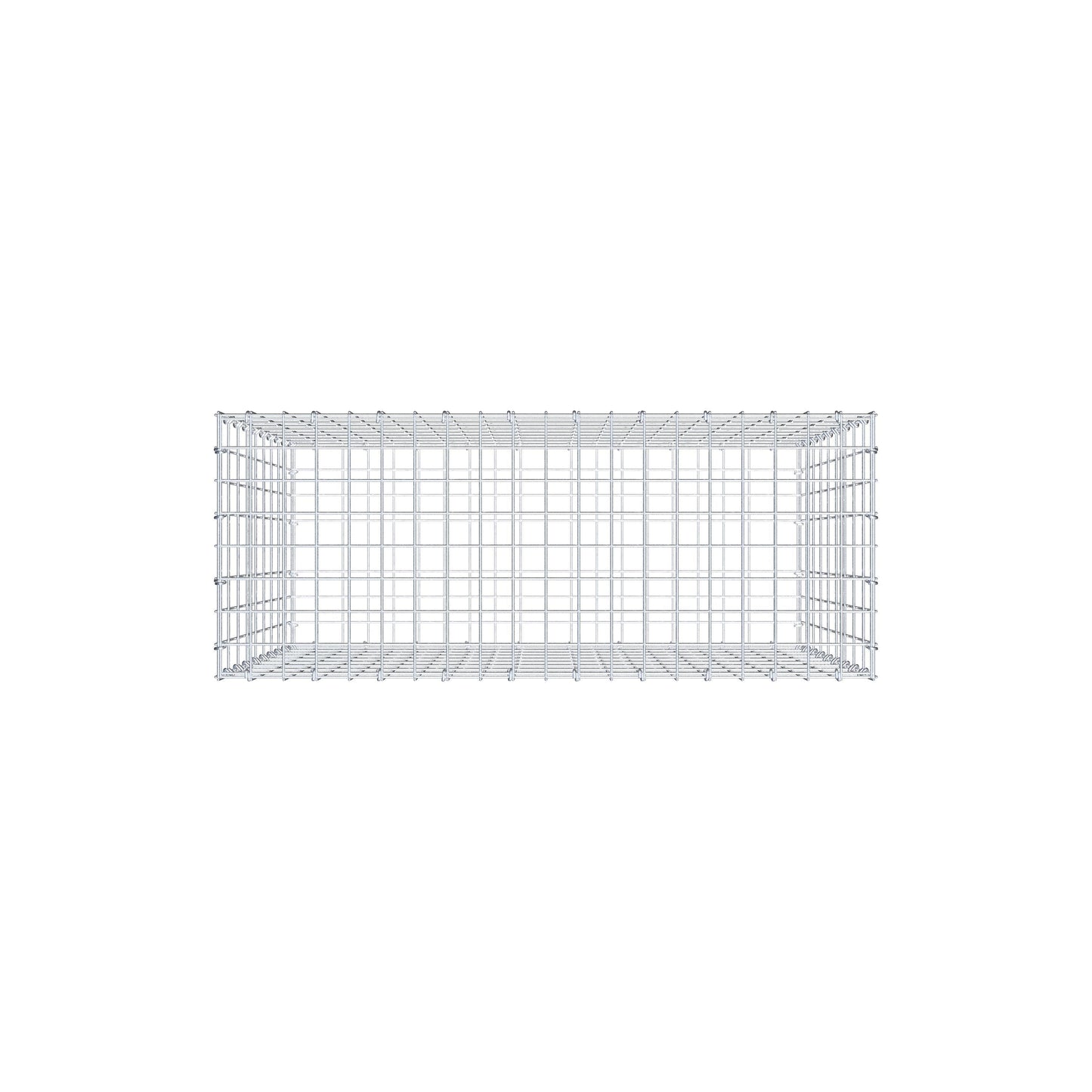 Gabione 100 cm x 90 cm x 40 cm (L x H x T), Maschenweite 5 cm x 10 cm, C-Ring