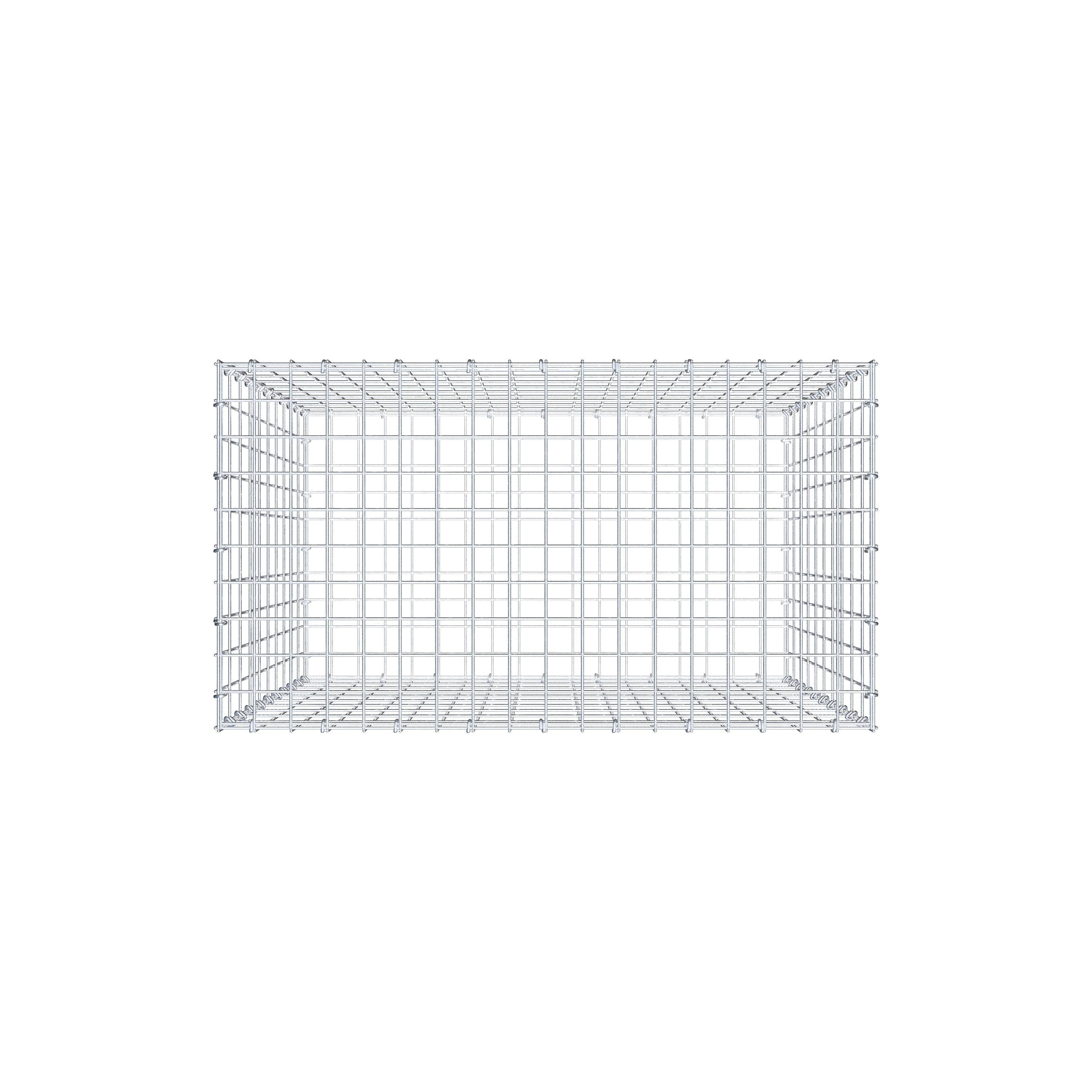 Gabion 100 cm x 90 cm x 50 cm (L x H x D), maskestørrelse 5 cm x 10 cm, C-ring