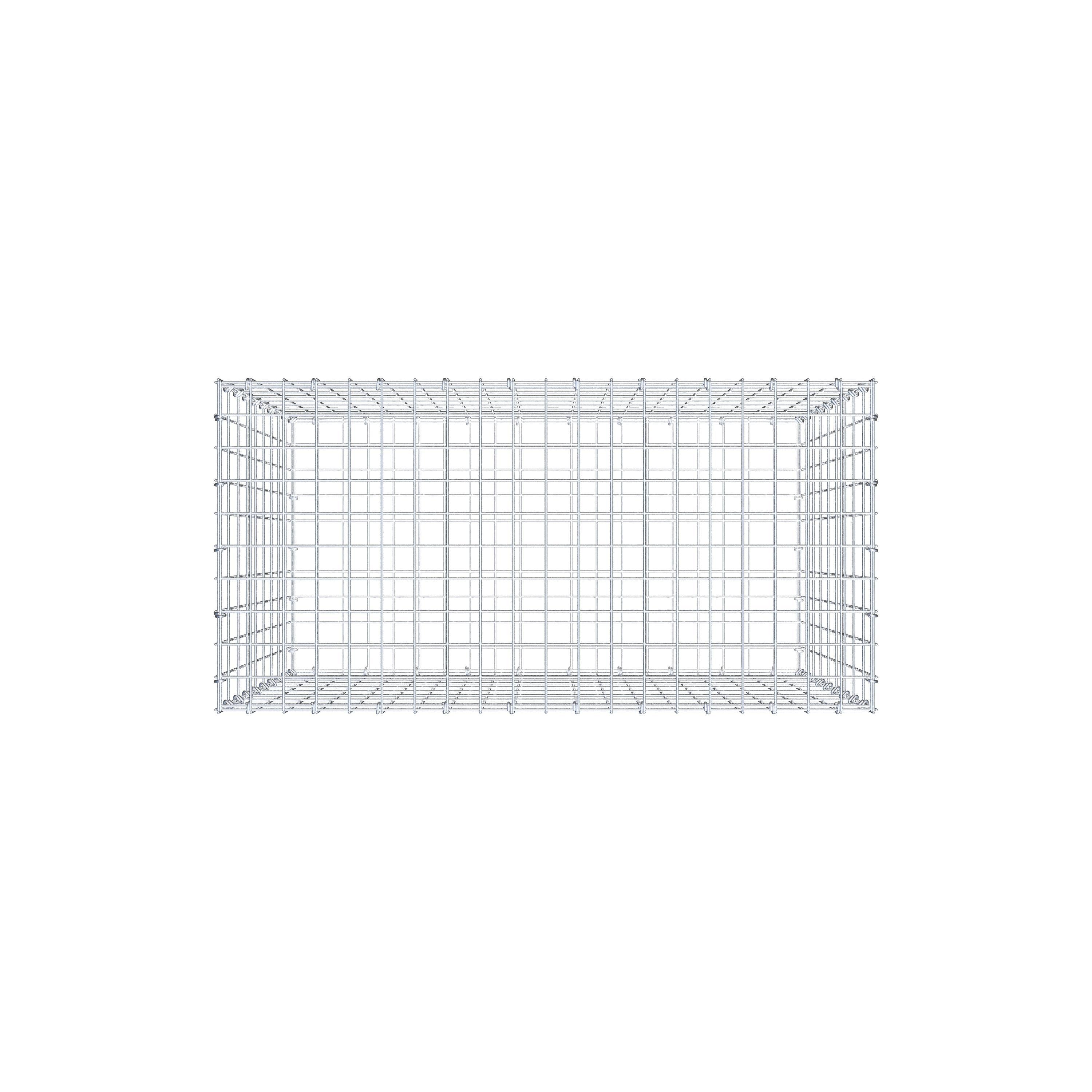 Gabion 100 cm x 90 cm x 50 cm (L x H x D), maskestørrelse 5 cm x 10 cm, C-ring