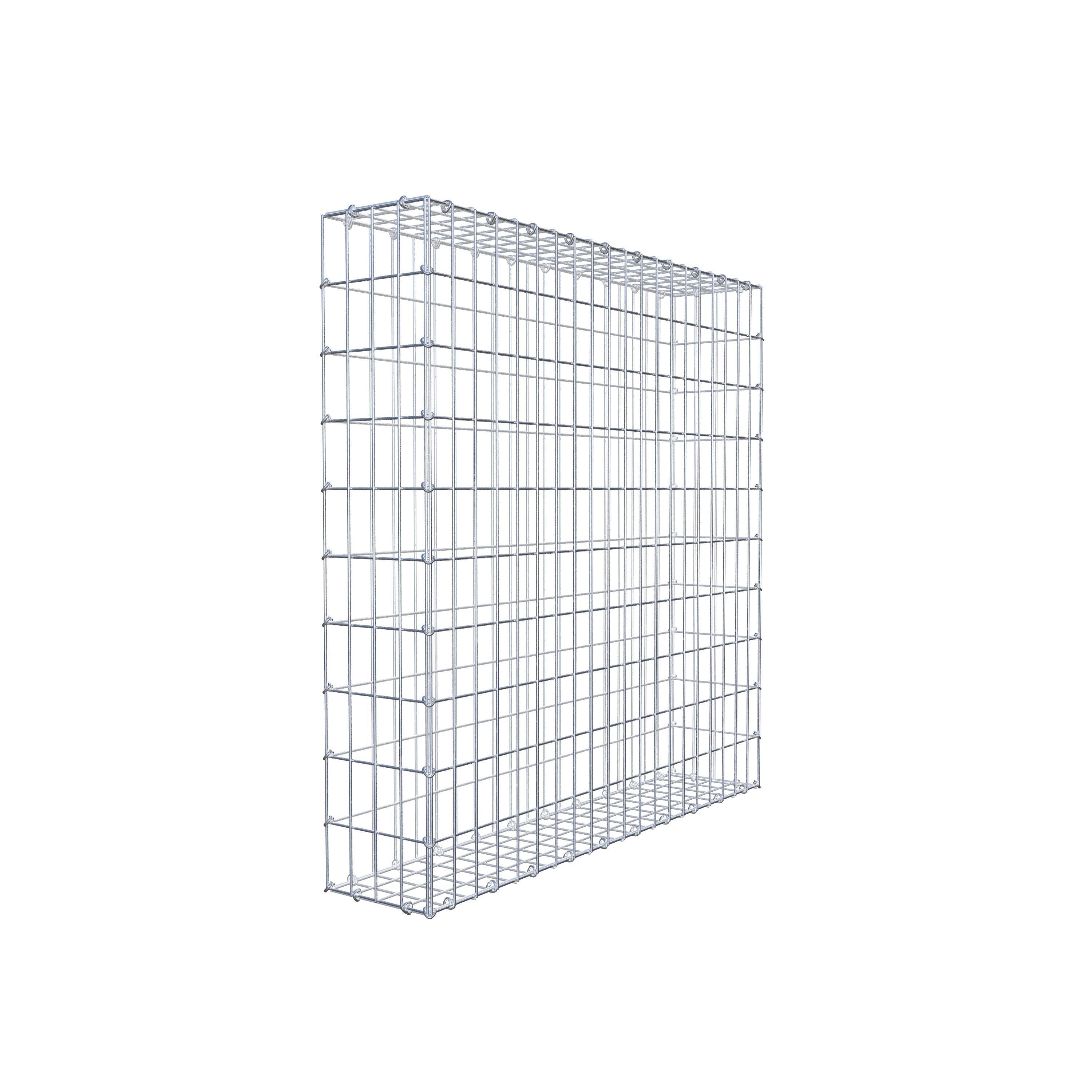 Gabion 100 cm x 100 cm x 20 cm (L x H x D), mesh size 5 cm x 10 cm, C-ring