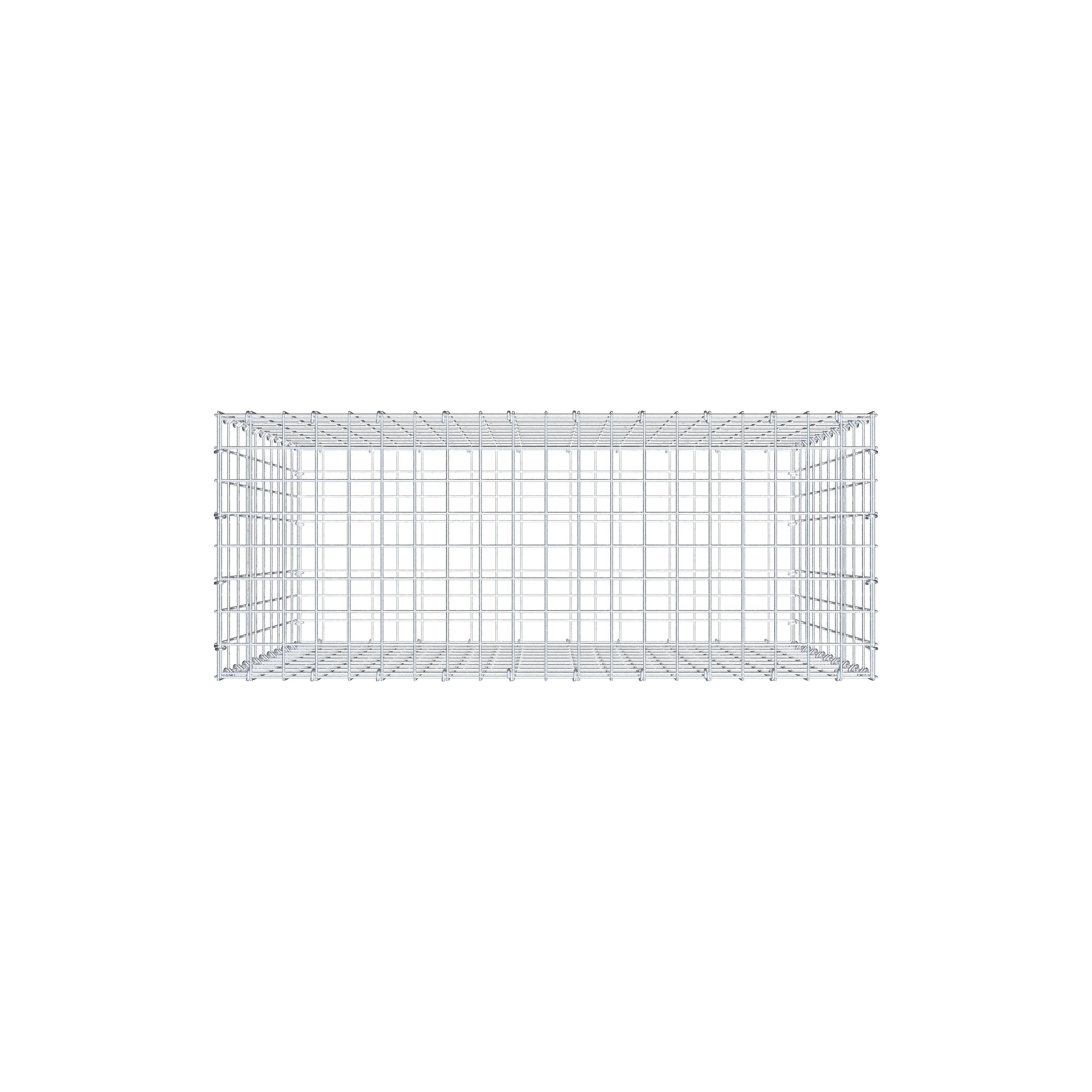 Gabione 100 cm x 100 cm x 40 cm (L x H x T), Maschenweite 5 cm x 10 cm, C-Ring