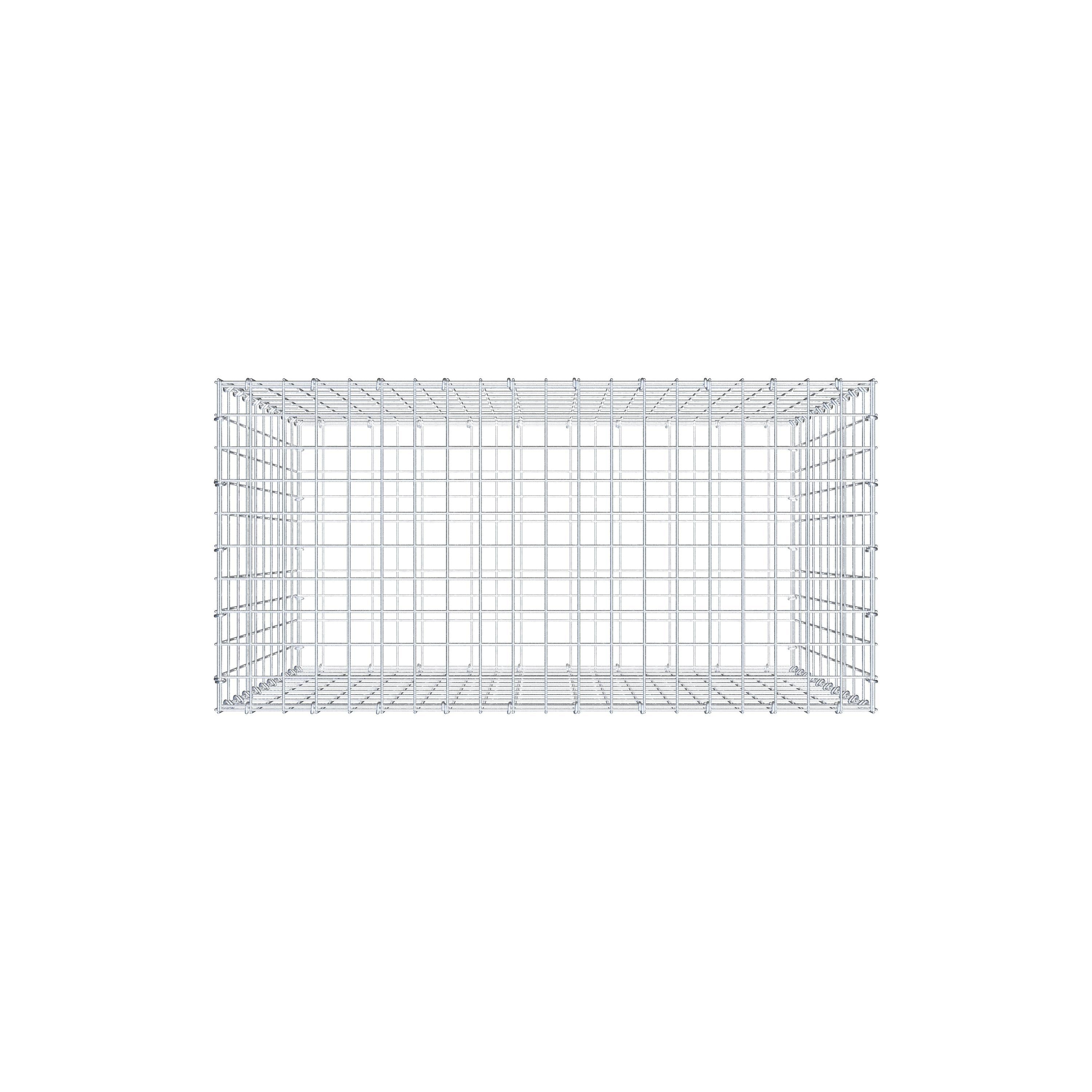 Gabione 100 cm x 100 cm x 50 cm (L x H x T), Maschenweite 5 cm x 10 cm, C-Ring