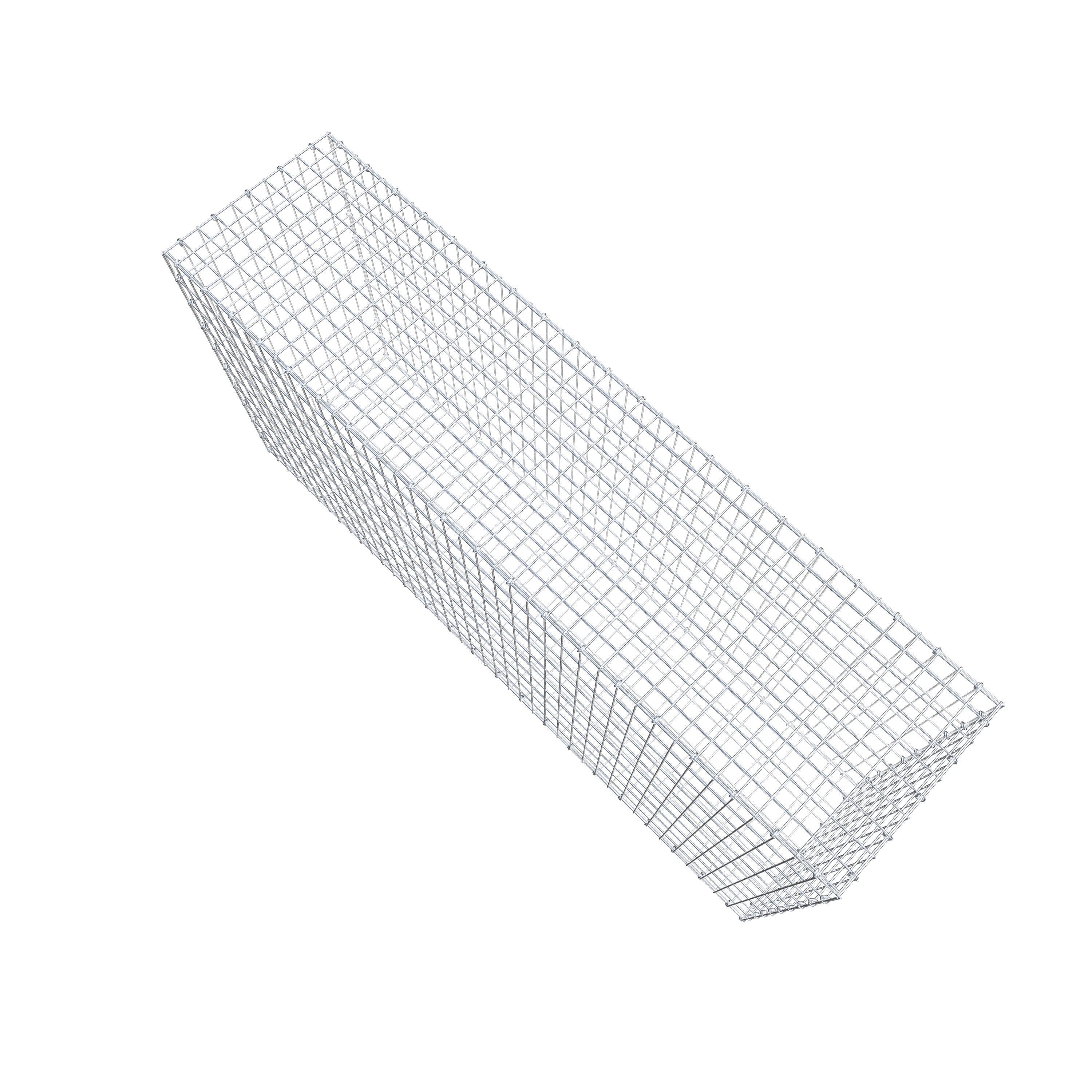 Gabione 200 cm x 100 cm x 50 cm (L x H x T), Maschenweite 5 cm x 10 cm, C-Ring