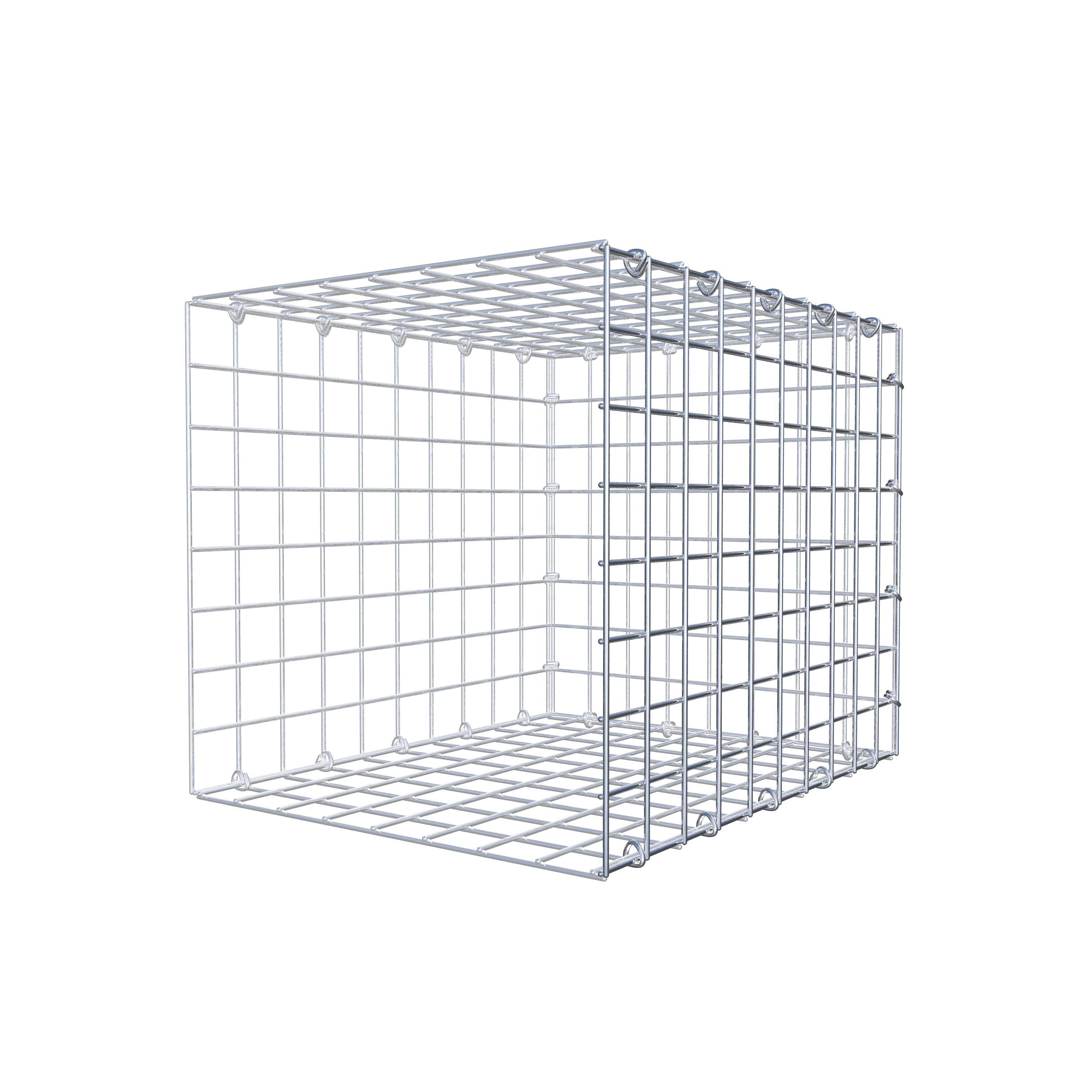 Mounted gabion type 2 50 cm x 40 cm x 40 cm (L x H x D), mesh size 5 cm x 5 cm, C-ring