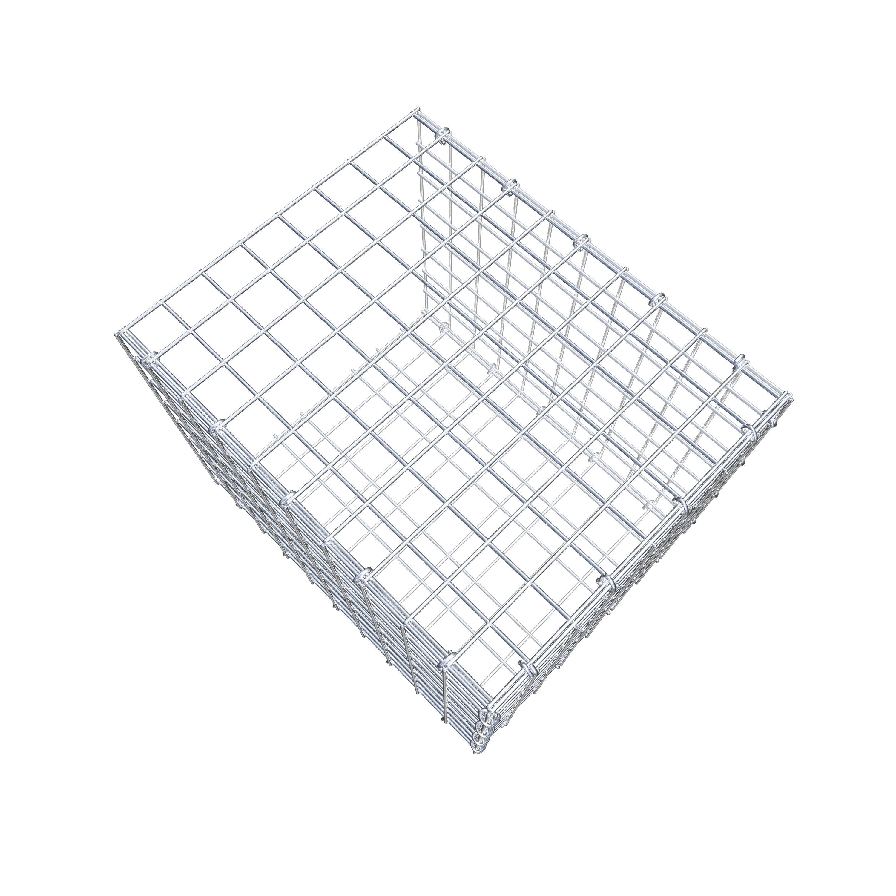 Mounted gabion type 2 50 cm x 40 cm x 40 cm (L x H x D), mesh size 5 cm x 5 cm, C-ring