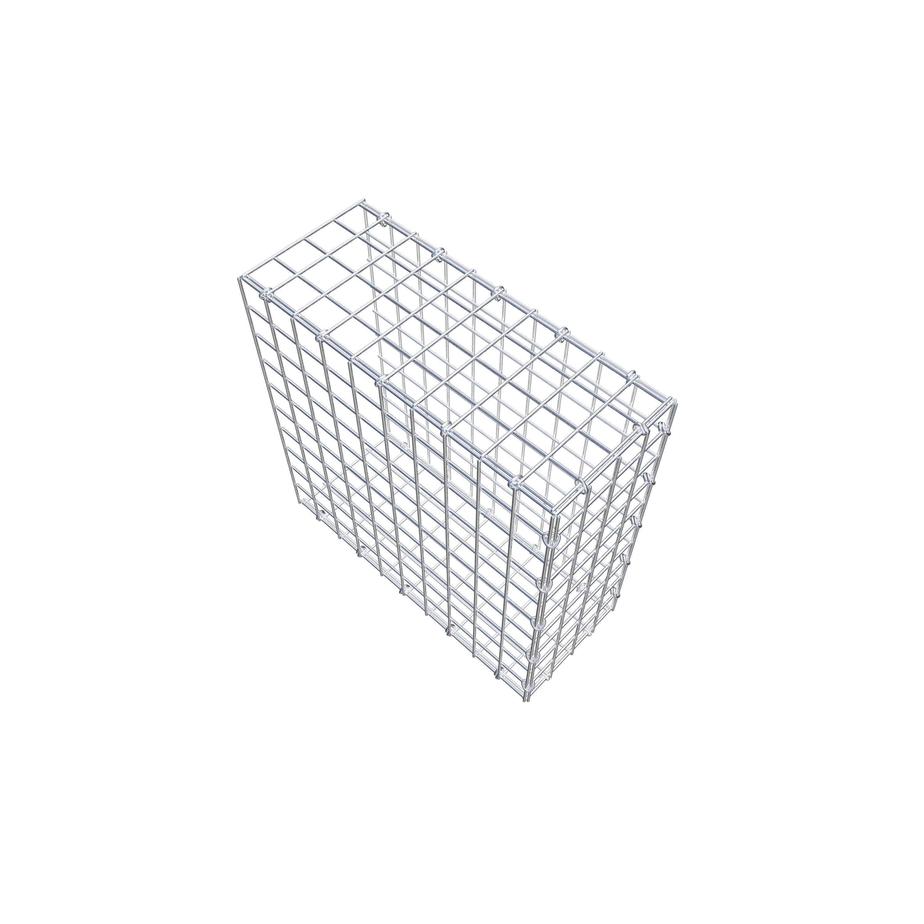 Monteret gabion type 2 50 cm x 50 cm x 20 cm (L x H x D), maskestørrelse 5 cm x 5 cm, C-ring