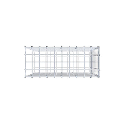 Mounted gabion type 2 50 cm x 50 cm x 20 cm (L x H x D), mesh size 5 cm x 5 cm, C-ring