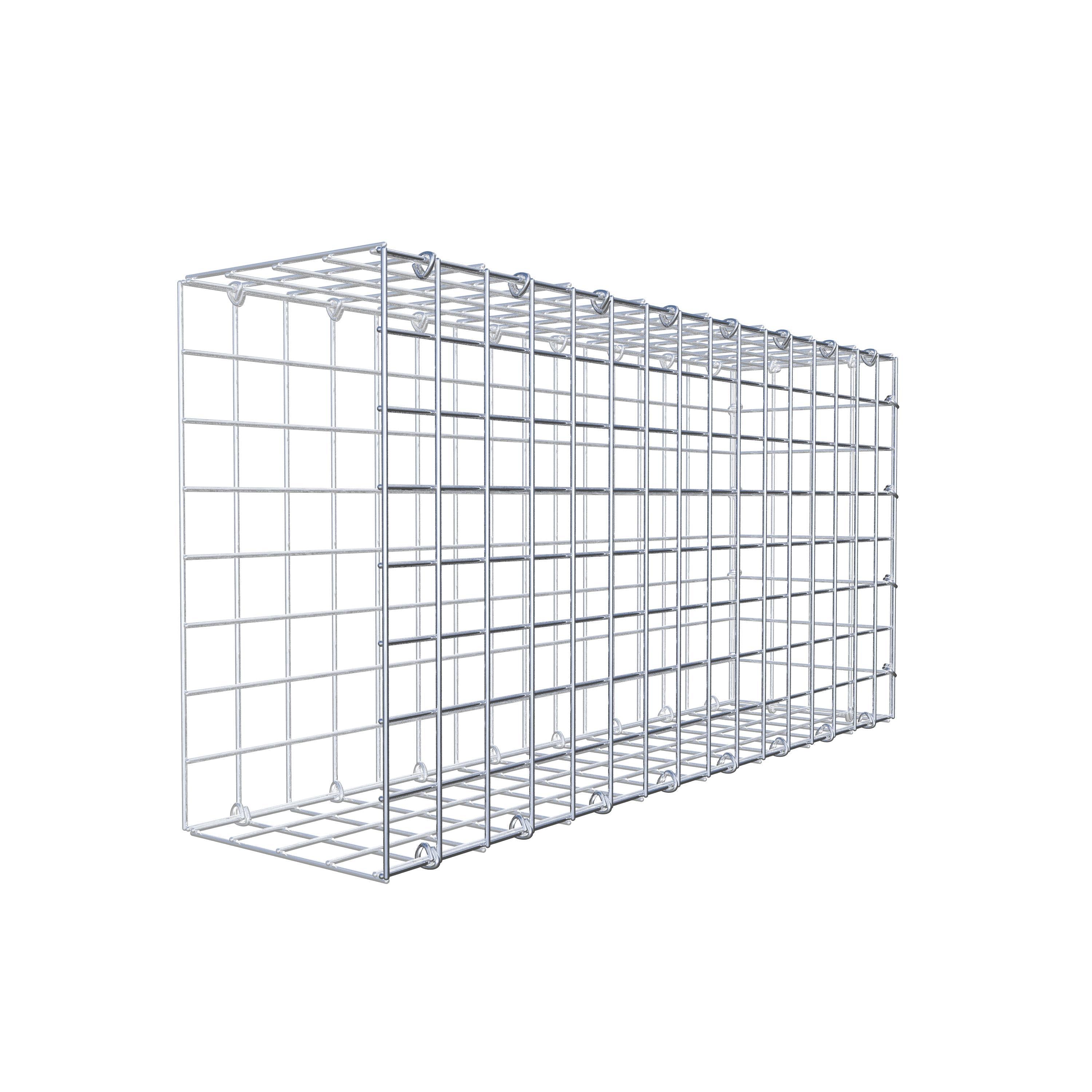 Monteret gabion type 2 80 cm x 40 cm x 20 cm (L x H x D), maskestørrelse 5 cm x 5 cm, C-ring