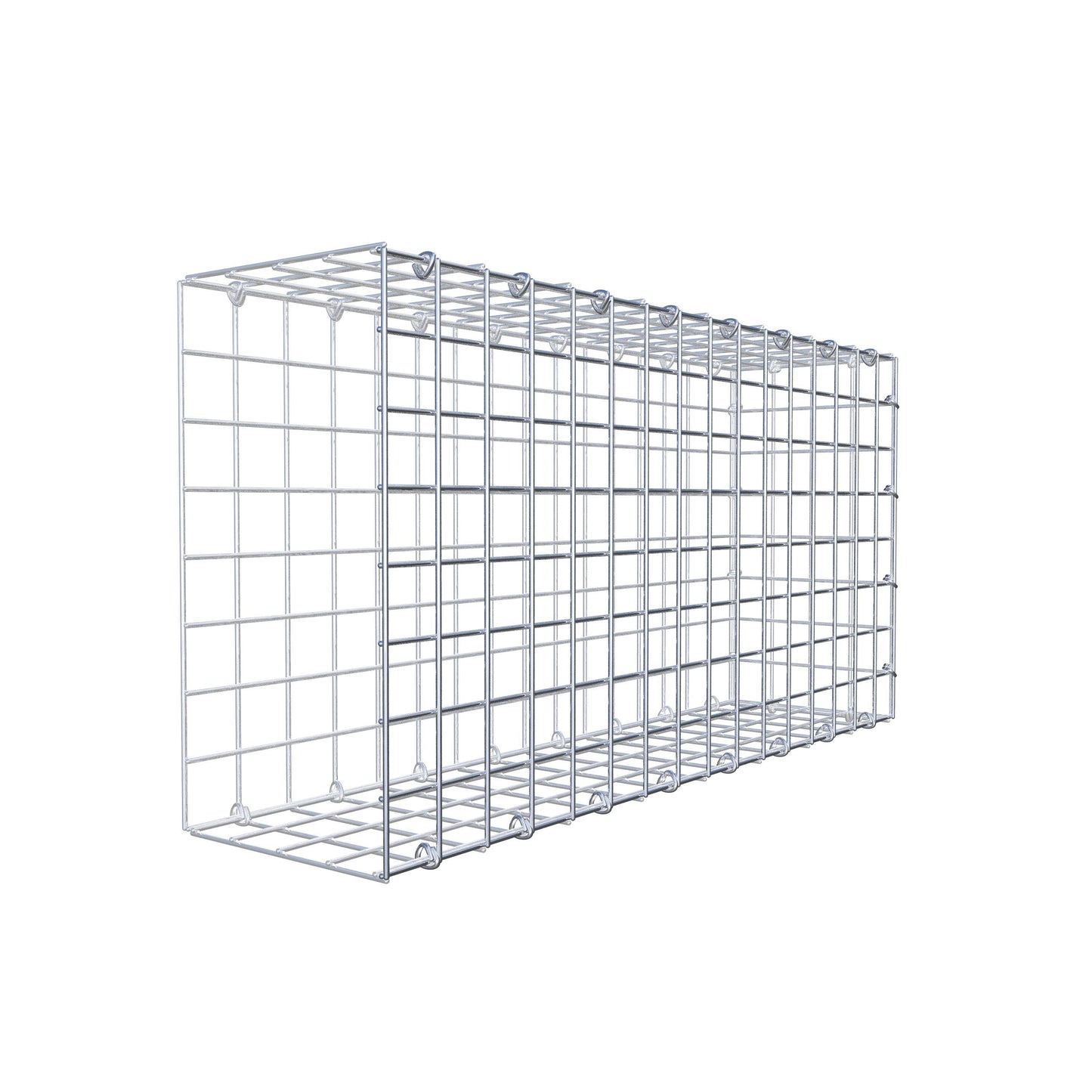 Mounted gabion type 2 80 cm x 40 cm x 20 cm (L x H x D), mesh size 5 cm x 5 cm, C-ring