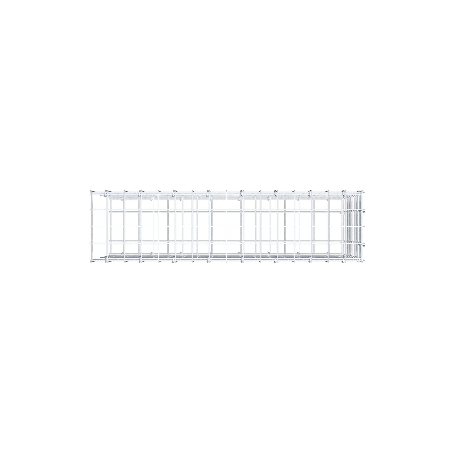Mounted gabion type 2 80 cm x 40 cm x 20 cm (L x H x D), mesh size 5 cm x 5 cm, C-ring