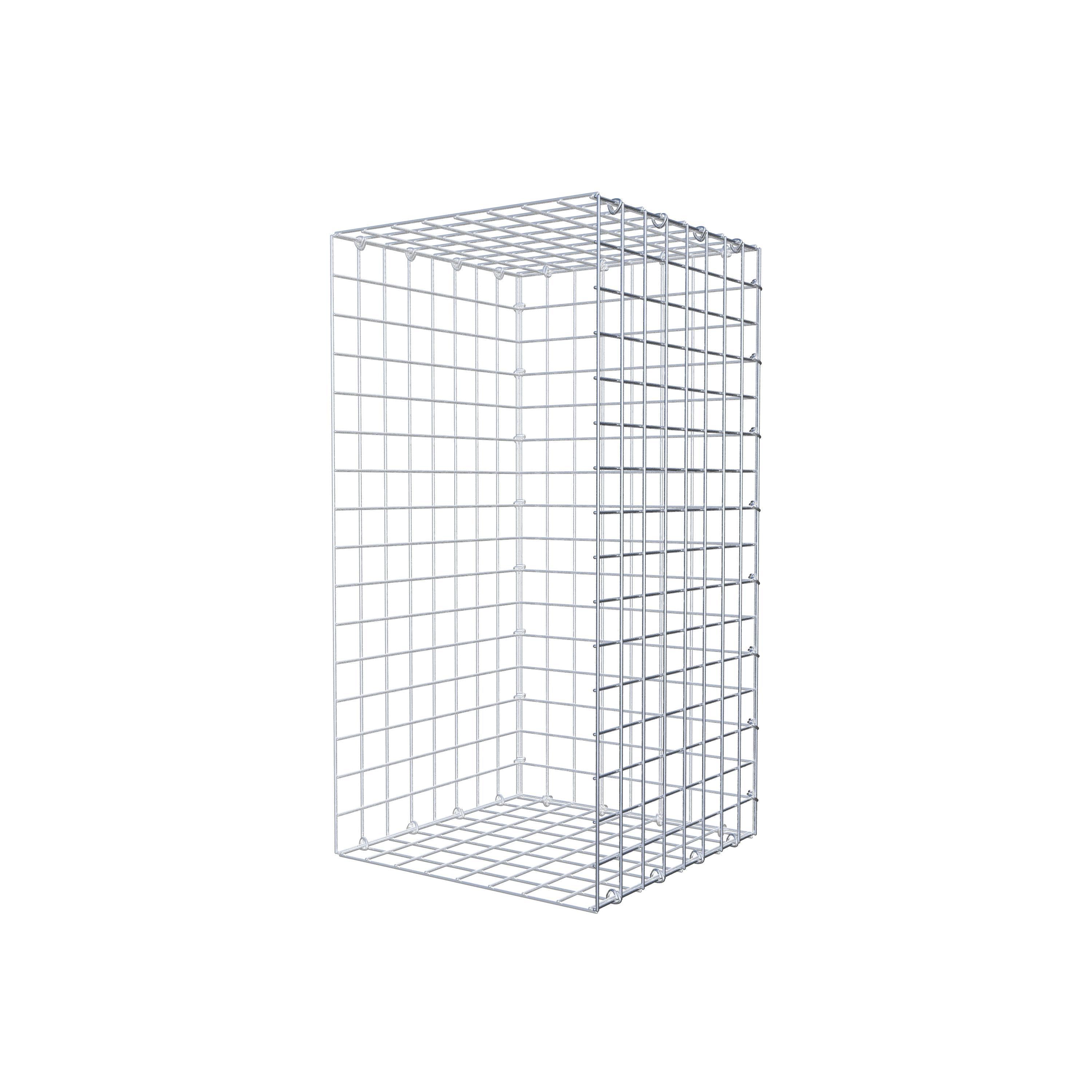 Monteret gabion type 2 80 cm x 40 cm x 40 cm (L x H x D), maskestørrelse 5 cm x 5 cm, C-ring