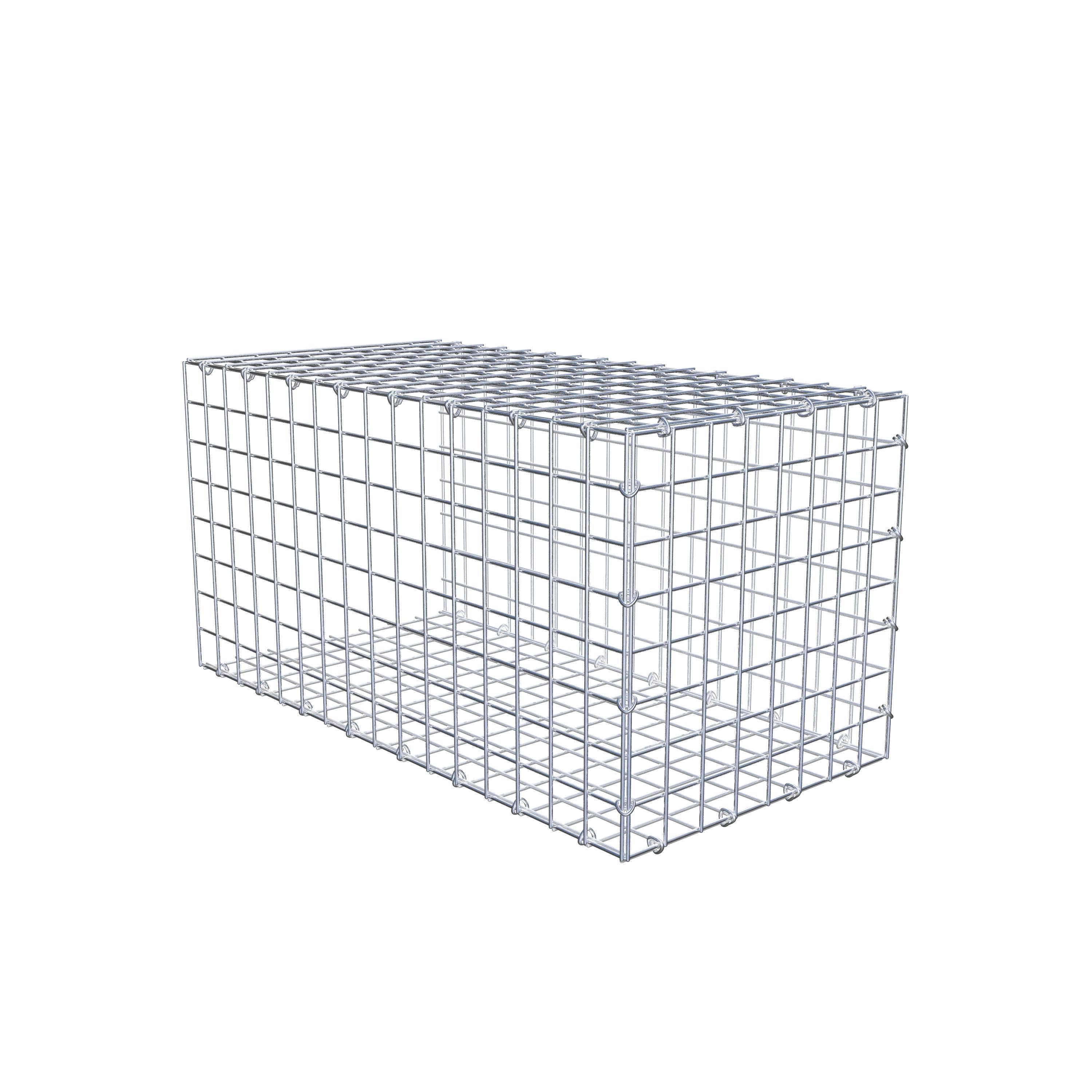 Monteret gabion type 2 80 cm x 40 cm x 40 cm (L x H x D), maskestørrelse 5 cm x 5 cm, C-ring