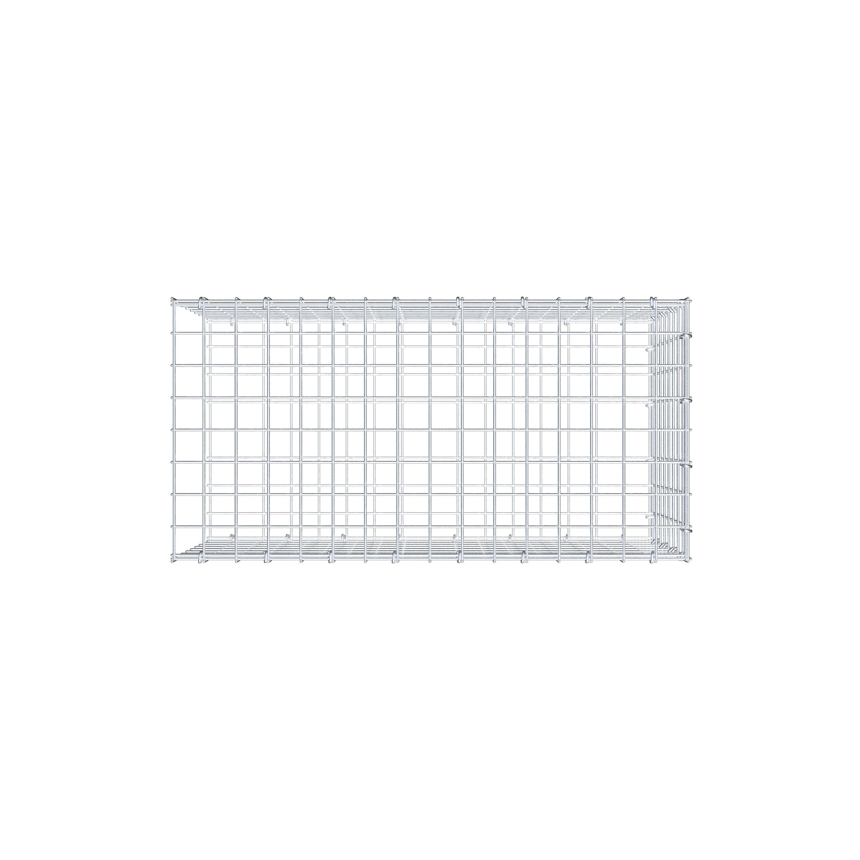 Monteret gabion type 2 80 cm x 40 cm x 40 cm (L x H x D), maskestørrelse 5 cm x 5 cm, C-ring