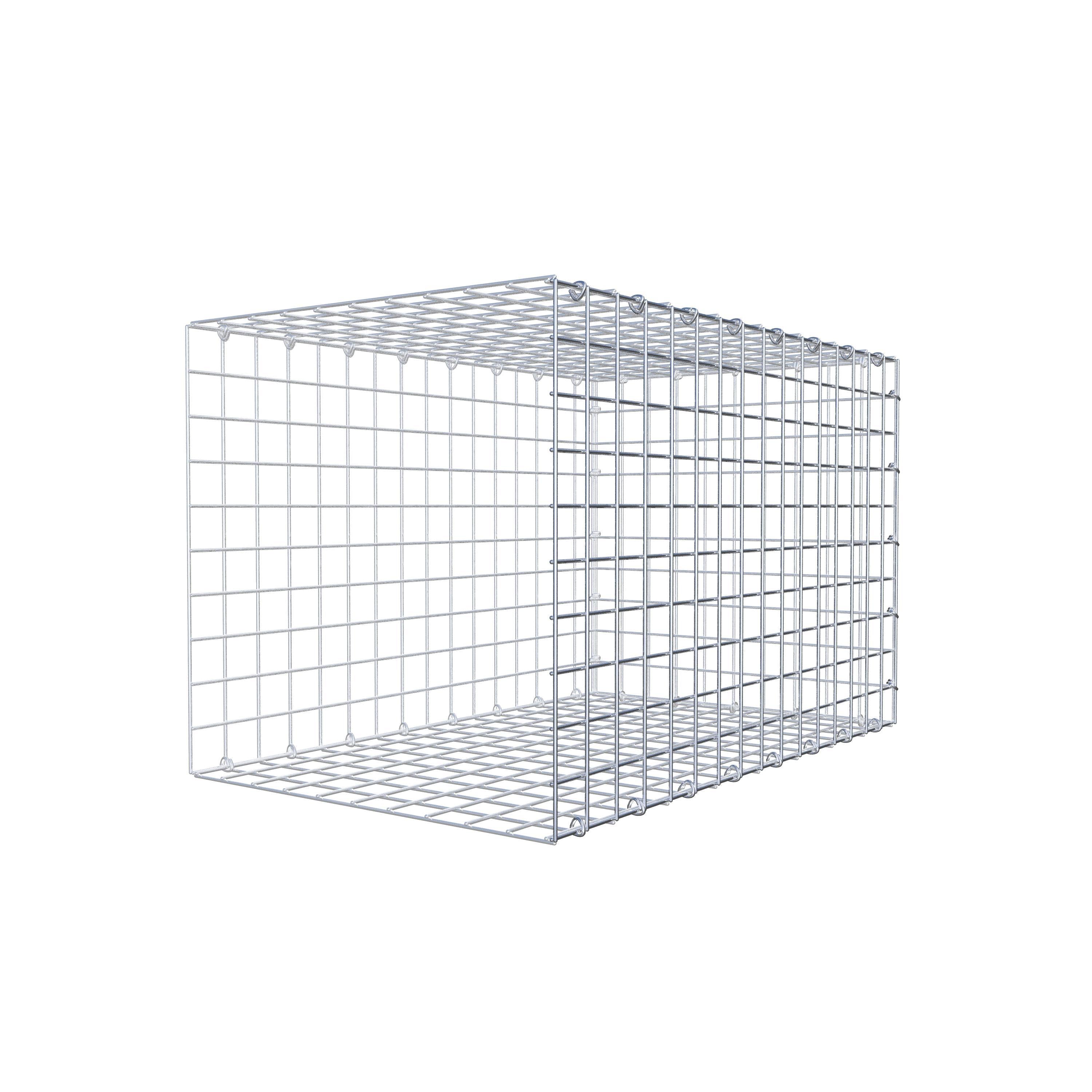 Mounted gabion type 2 80 cm x 50 cm x 50 cm (L x H x D), mesh size 5 cm x 5 cm, C-ring