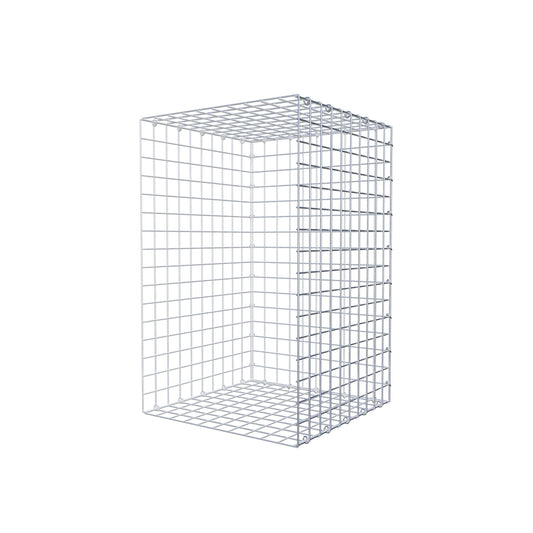 Mounted gabion type 2 80 cm x 50 cm x 50 cm (L x H x D), mesh size 5 cm x 5 cm, C-ring