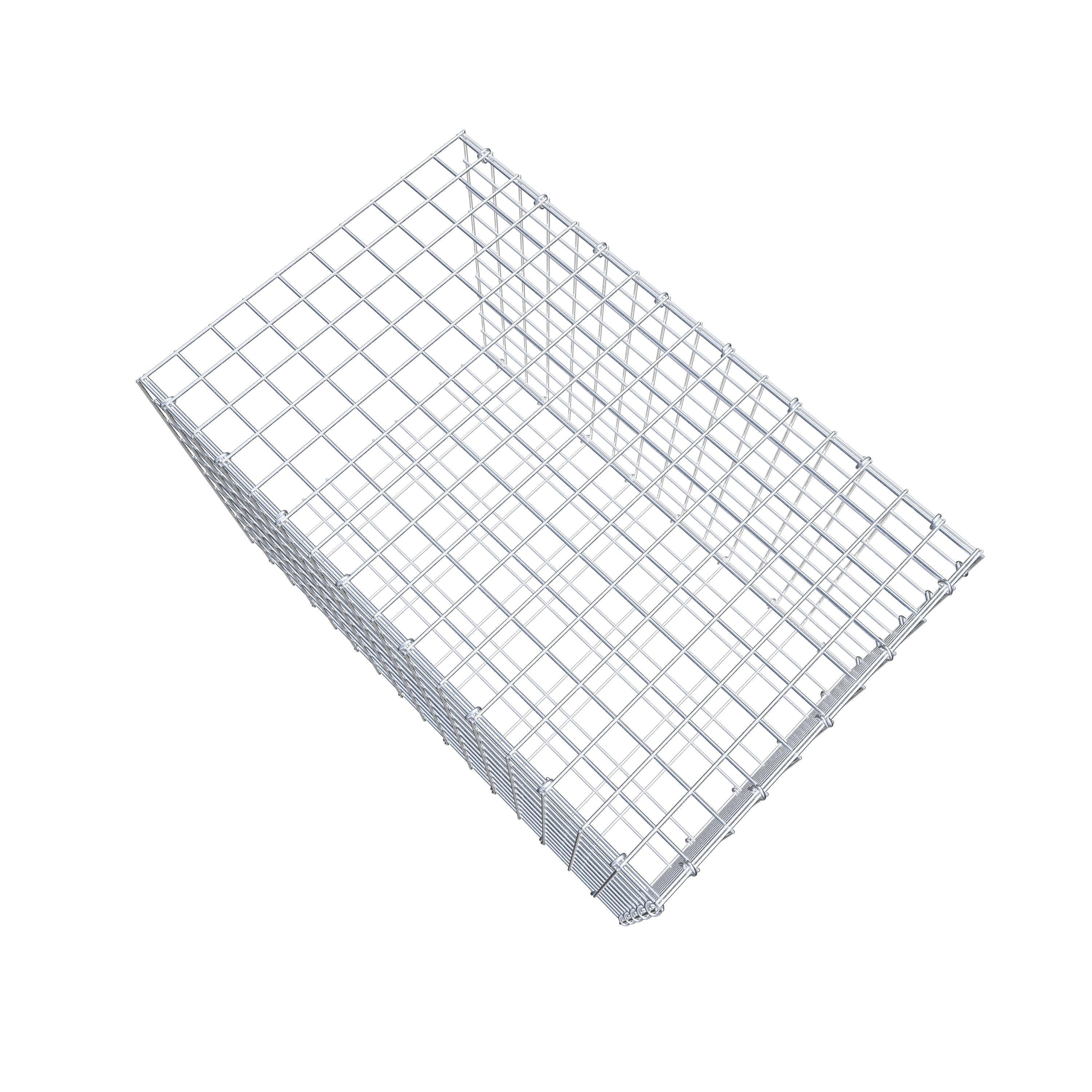 Mounted gabion type 2 80 cm x 50 cm x 50 cm (L x H x D), mesh size 5 cm x 5 cm, C-ring