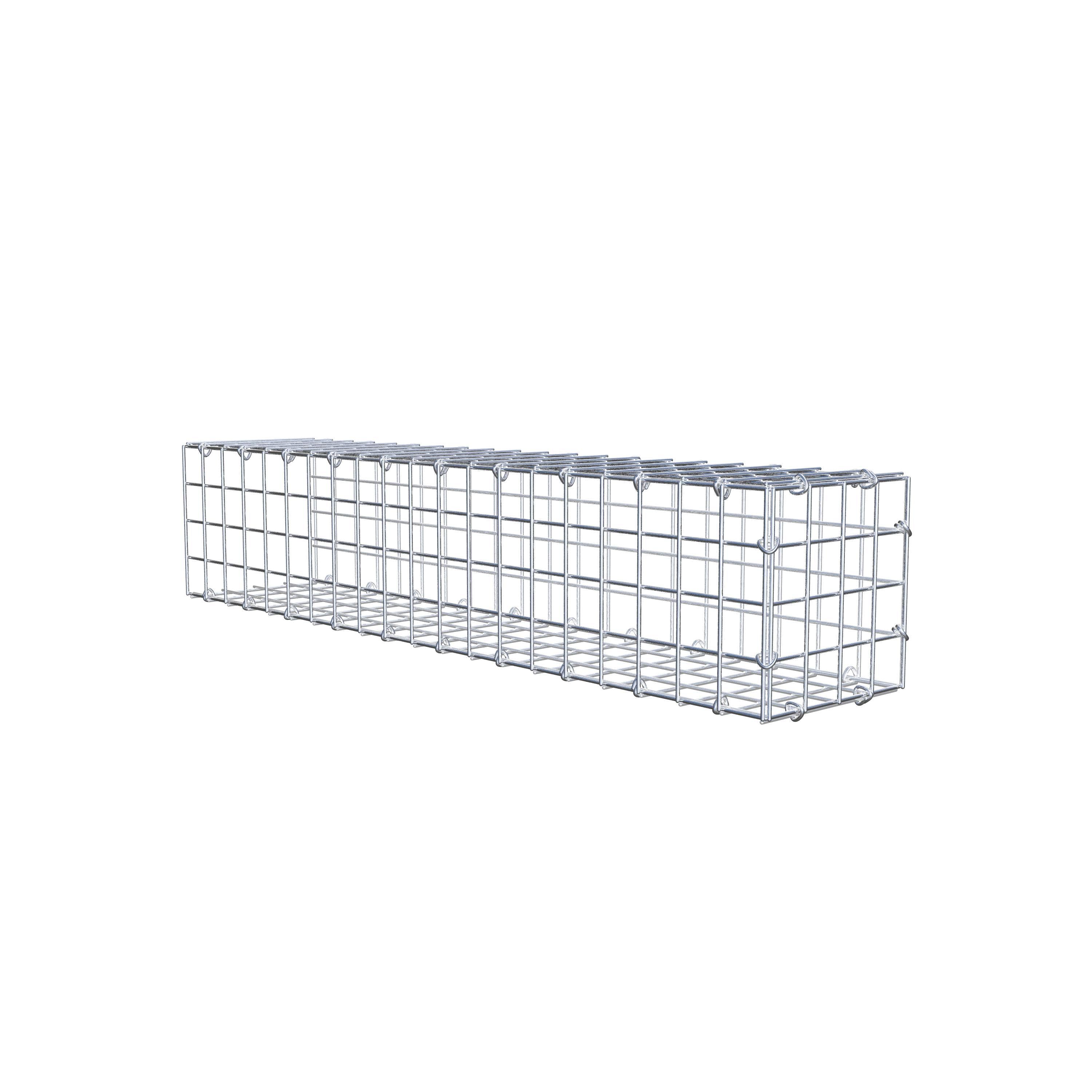 Monteret gabion type 2 100 cm x 20 cm x 20 cm (L x H x D), maskestørrelse 5 cm x 5 cm, C-ring