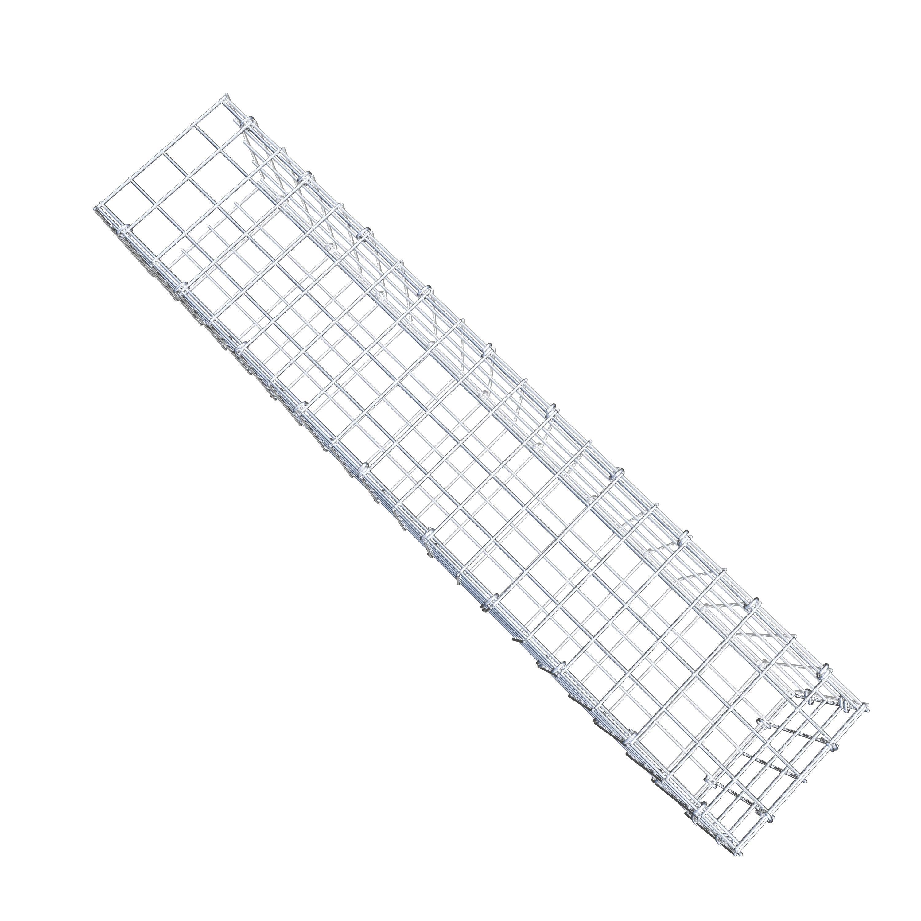 Monteret gabion type 2 100 cm x 20 cm x 20 cm (L x H x D), maskestørrelse 5 cm x 5 cm, C-ring