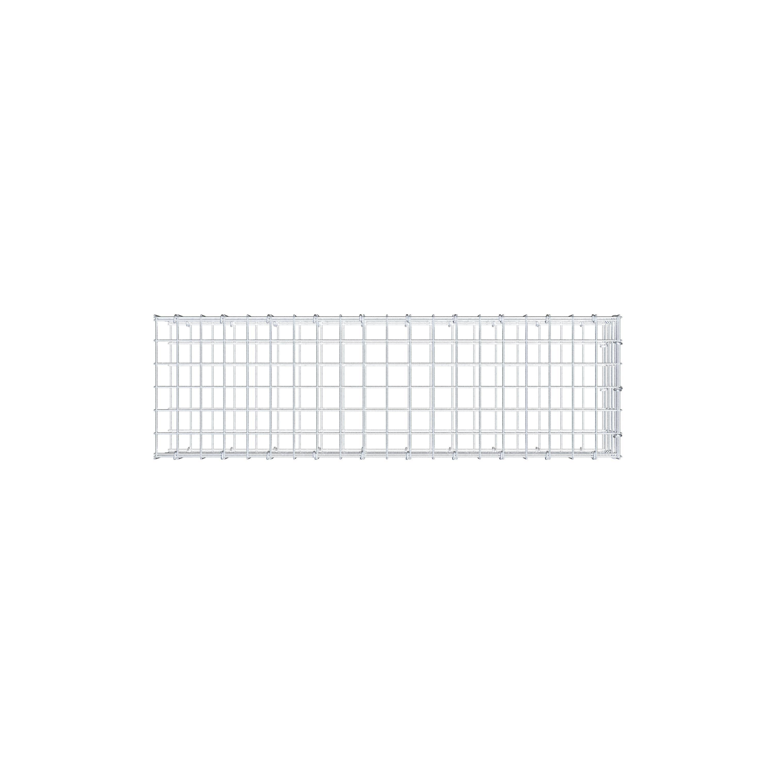 Anbaugabione Typ 2 100 cm x 20 cm x 30 cm (L x H x T), Maschenweite 5 cm x 5 cm, C-Ring