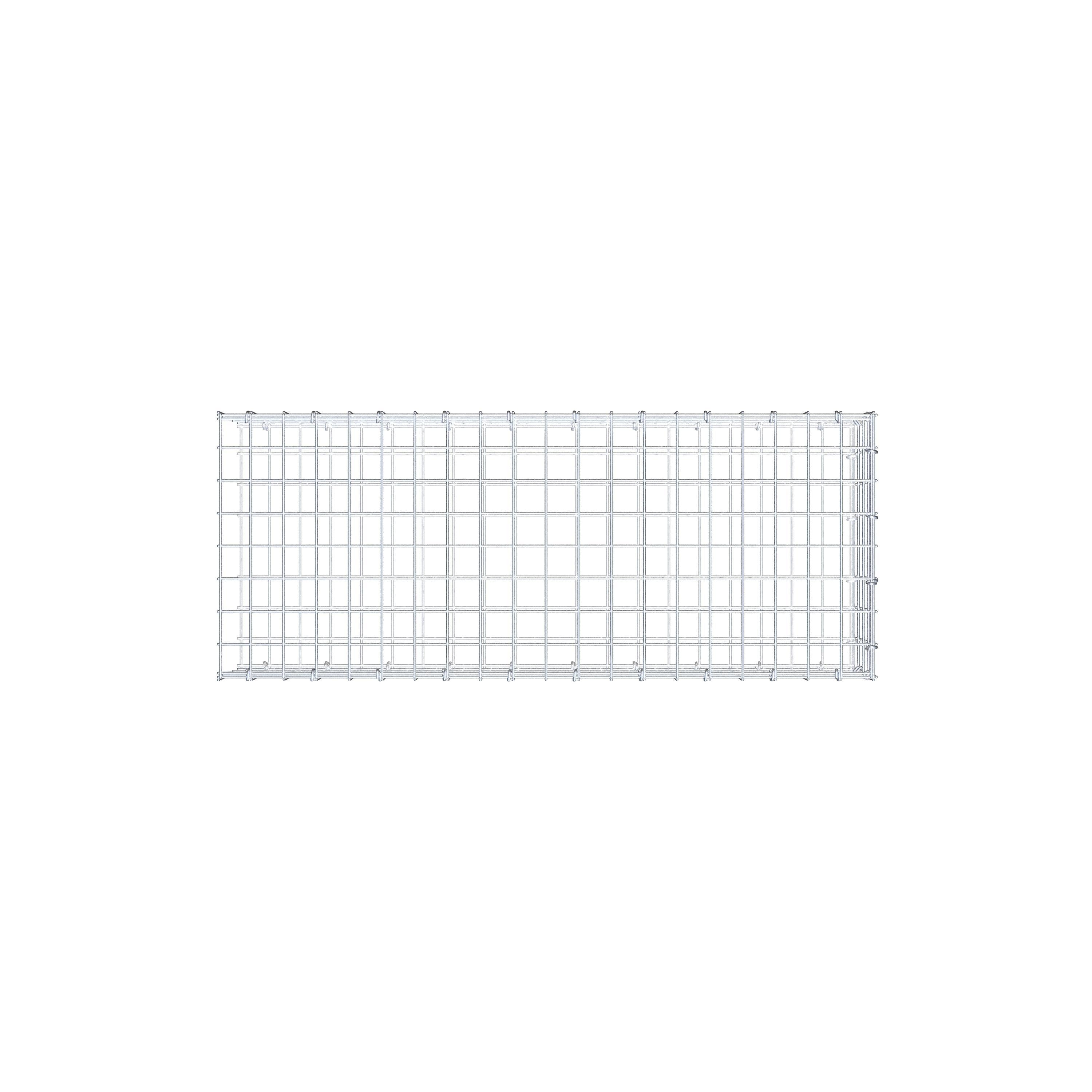 Monteret gabion type 2 100 cm x 20 cm x 40 cm (L x H x D), maskestørrelse 5 cm x 5 cm, C-ring