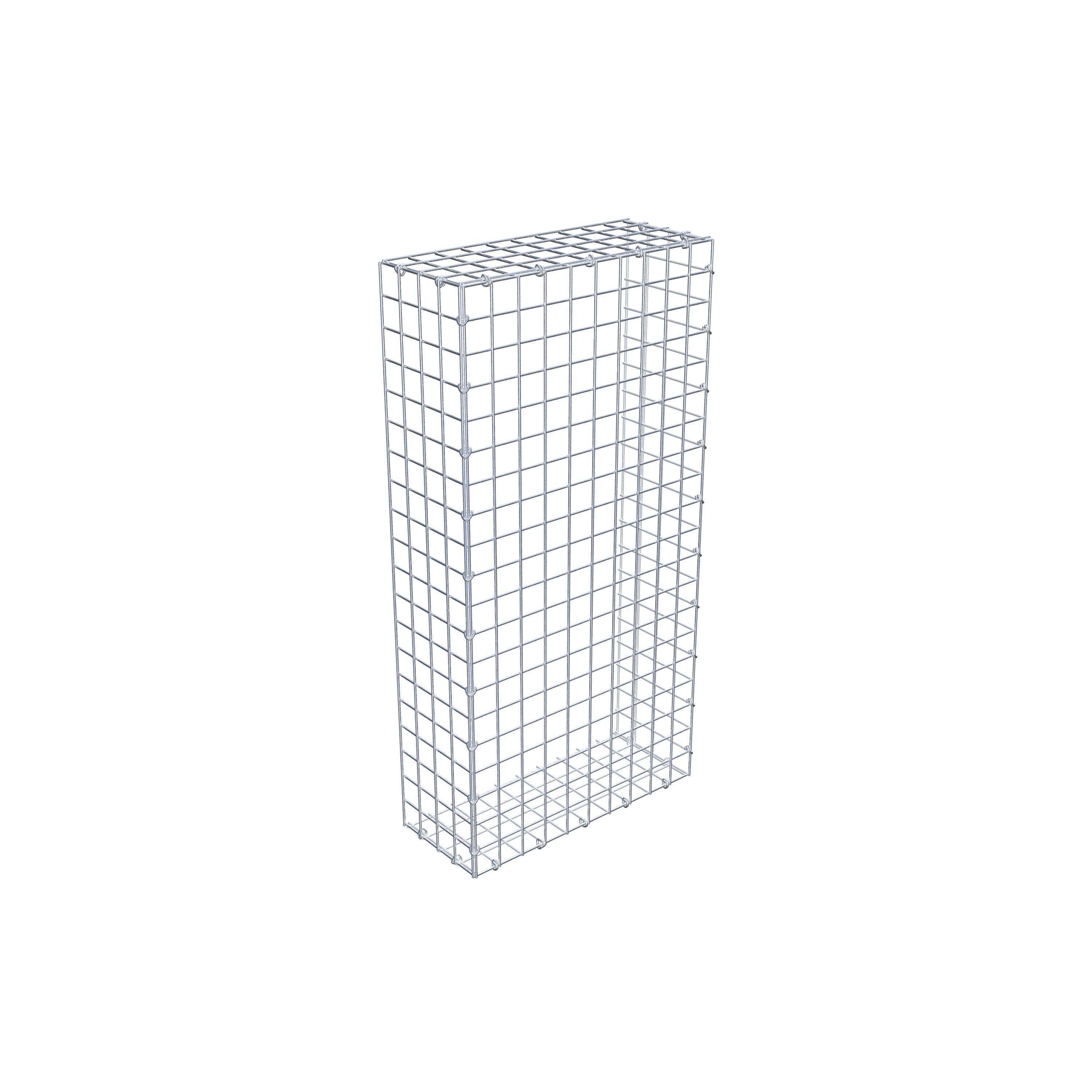 Mounted gabion type 2 100 cm x 20 cm x 50 cm (L x H x D), mesh size 5 cm x 5 cm, C-ring