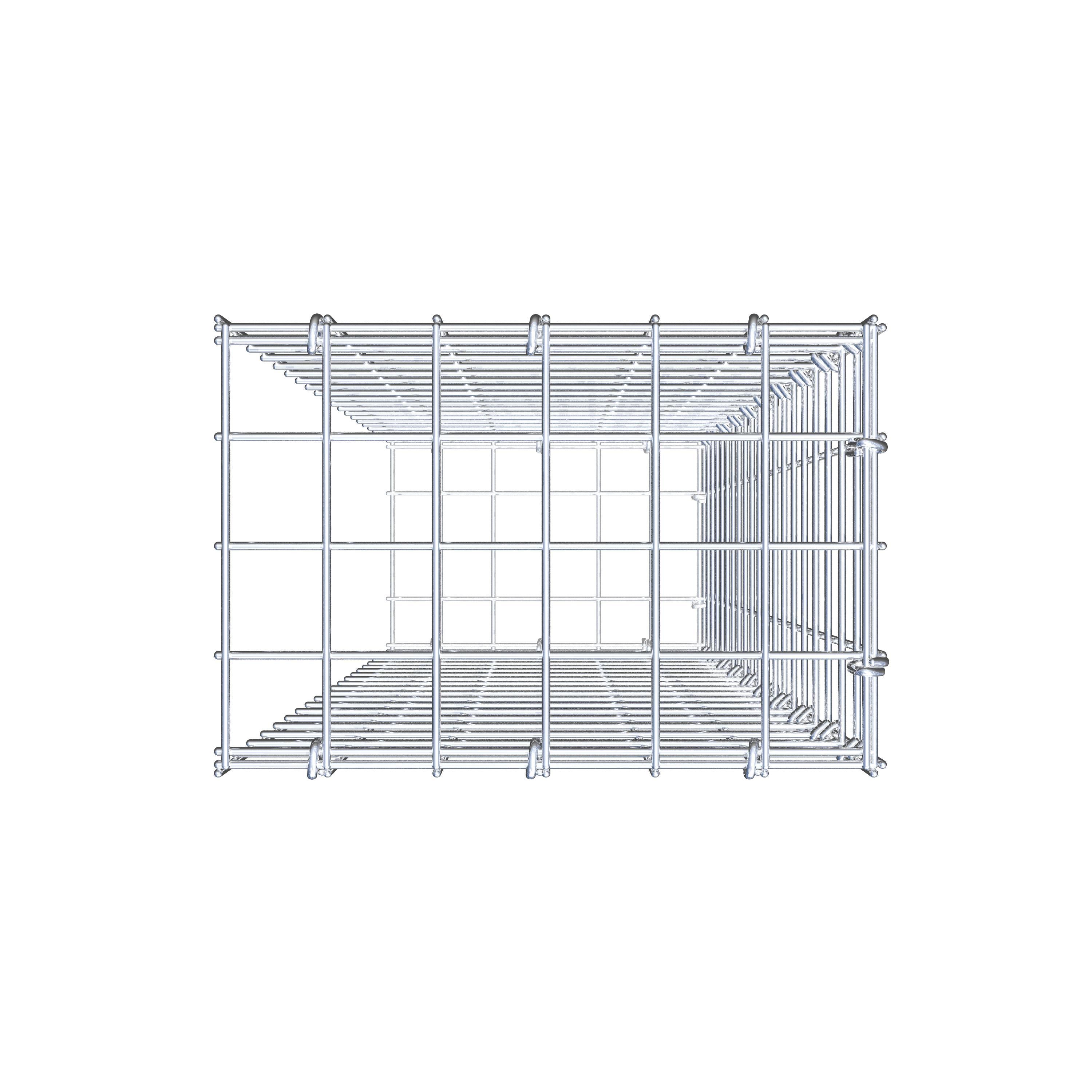 Anbaugabione Typ 2 100 cm x 30 cm x 20 cm (L x H x T), Maschenweite 5 cm x 5 cm, C-Ring