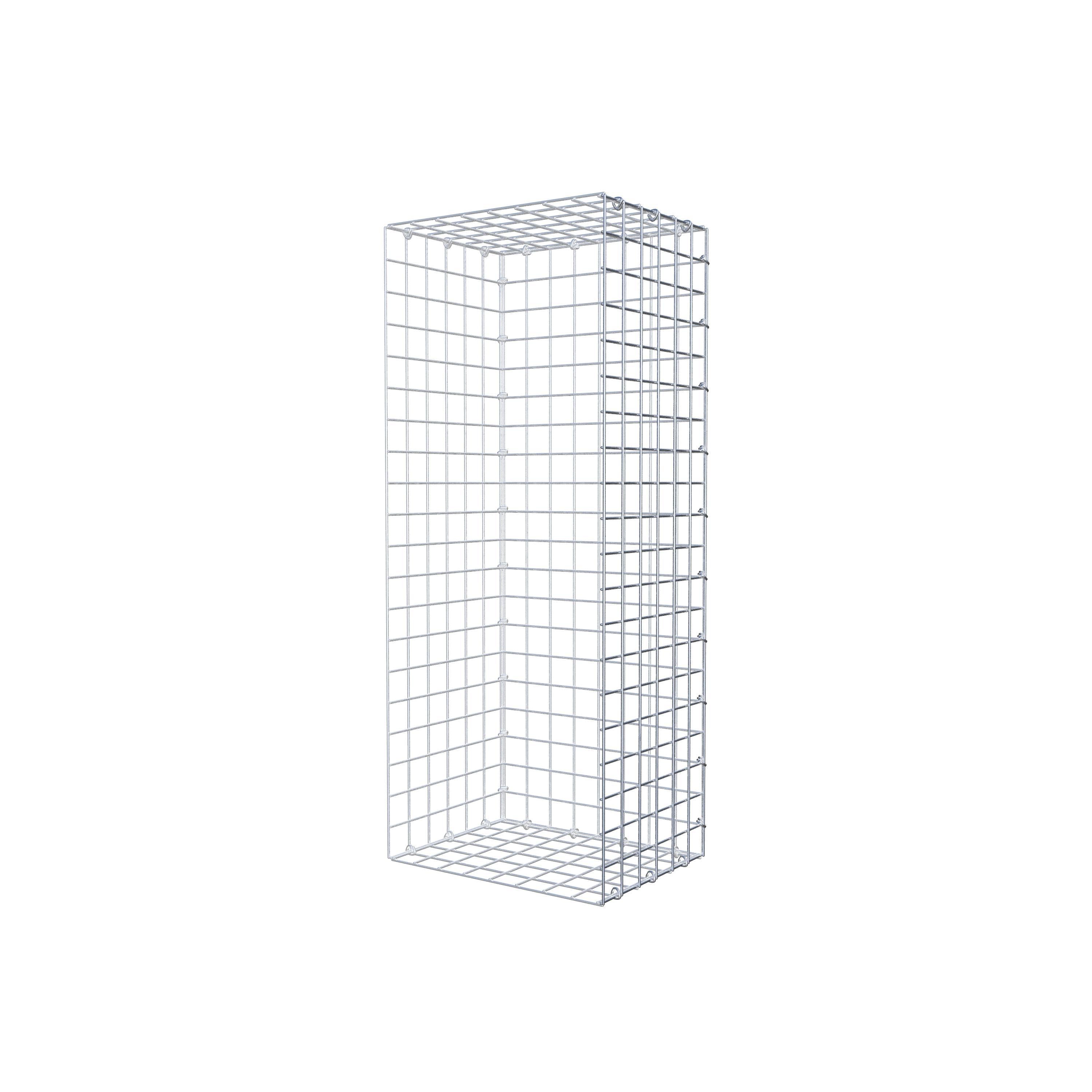 Monteret gabion type 2 100 cm x 30 cm x 40 cm (L x H x D), maskestørrelse 5 cm x 5 cm, C-ring