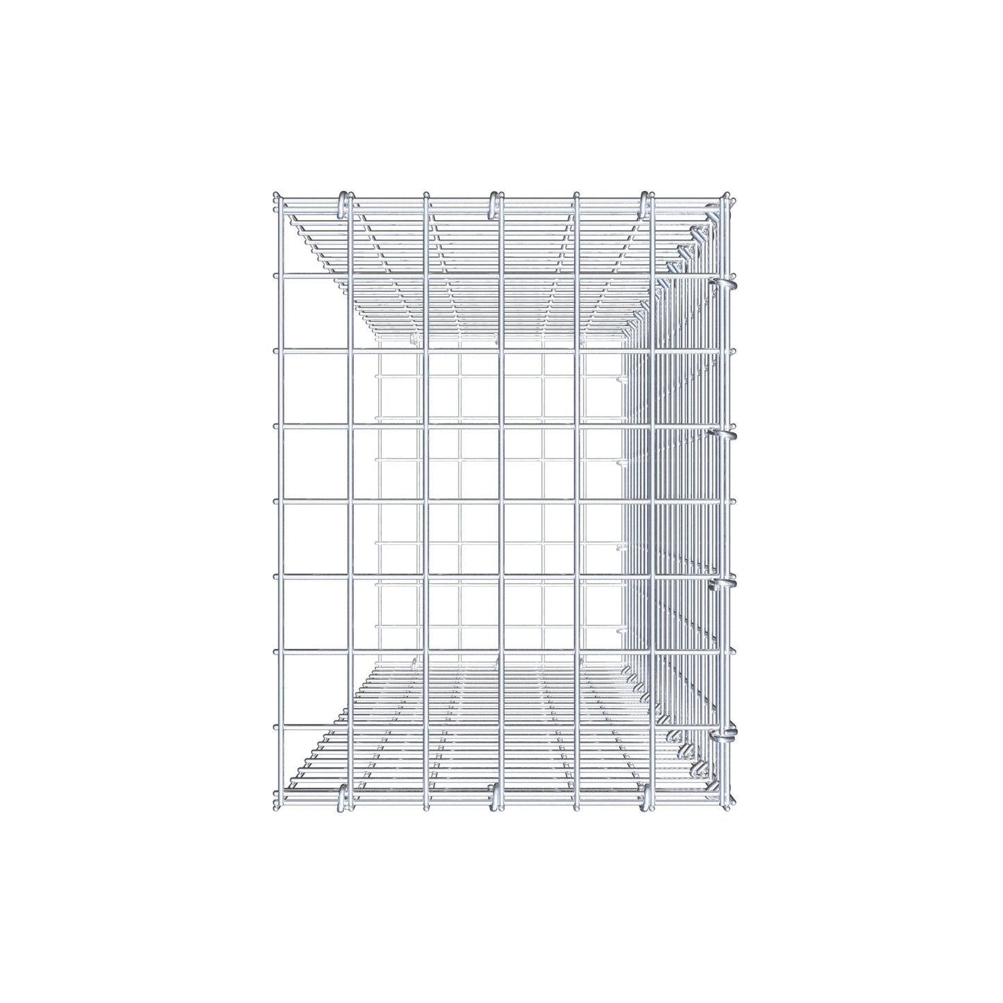 Gabbione aggiuntivo di tipo 2 100 cm x 30 cm x 40 cm (L x H x P), maglia 5 cm x 5 cm, anello a C