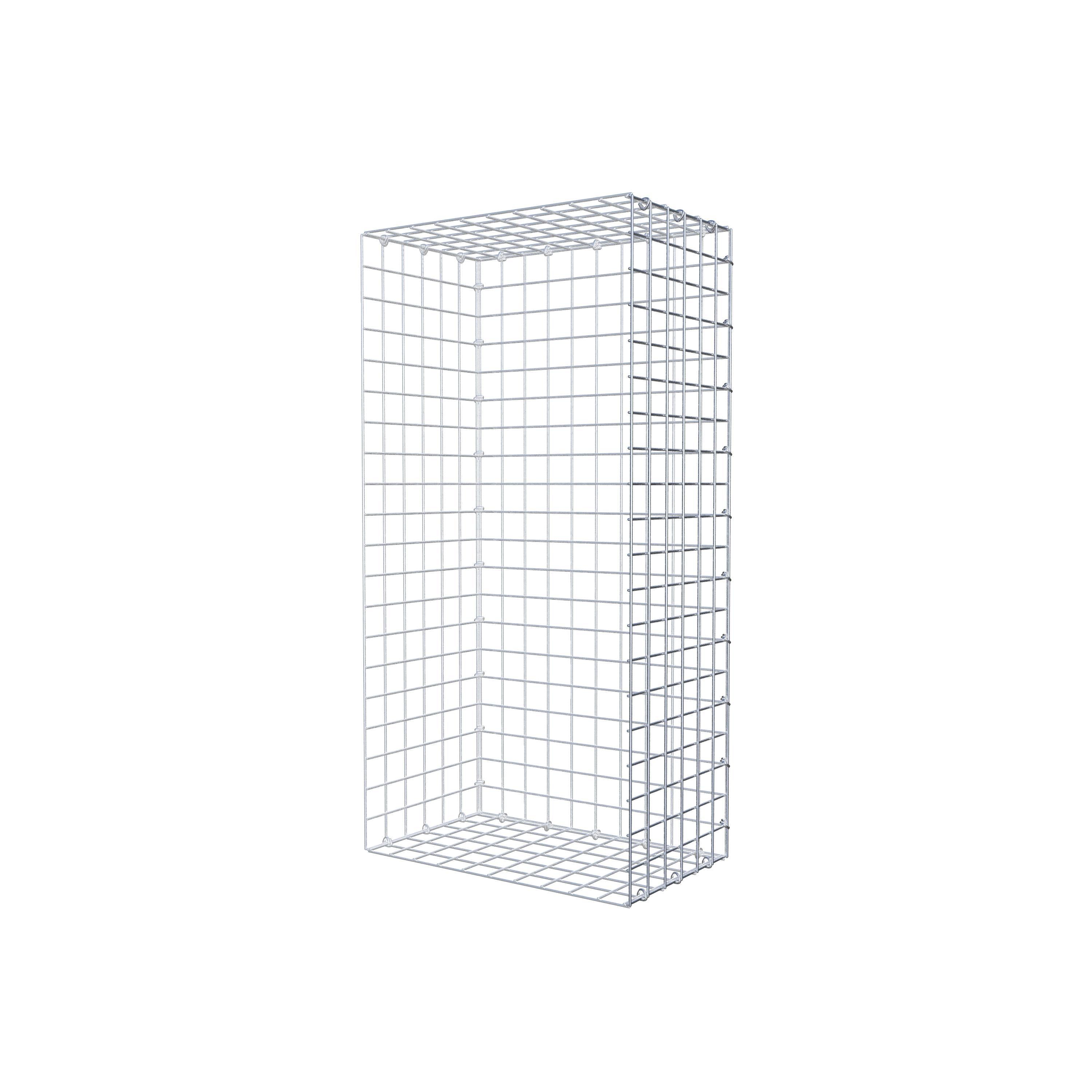 Monteret gabion type 2 100 cm x 30 cm x 50 cm (L x H x D), maskestørrelse 5 cm x 5 cm, C-ring