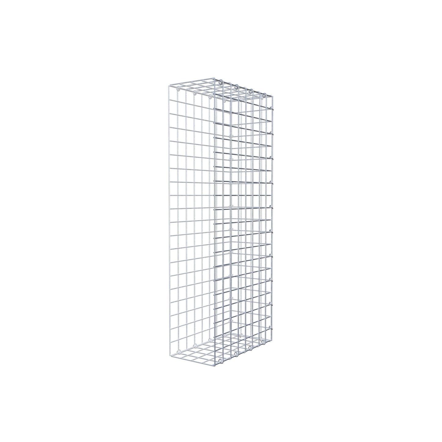 Typ 2 påbyggnadsgabion 100 cm x 40 cm x 20 cm (L x H x D), maskstorlek 5 cm x 5 cm, C-ring