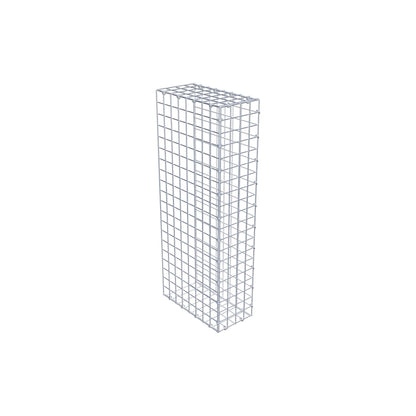 Typ 2 påbyggnadsgabion 100 cm x 40 cm x 20 cm (L x H x D), maskstorlek 5 cm x 5 cm, C-ring