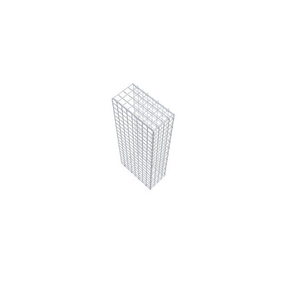 Typ 2 påbyggnadsgabion 100 cm x 40 cm x 20 cm (L x H x D), maskstorlek 5 cm x 5 cm, C-ring