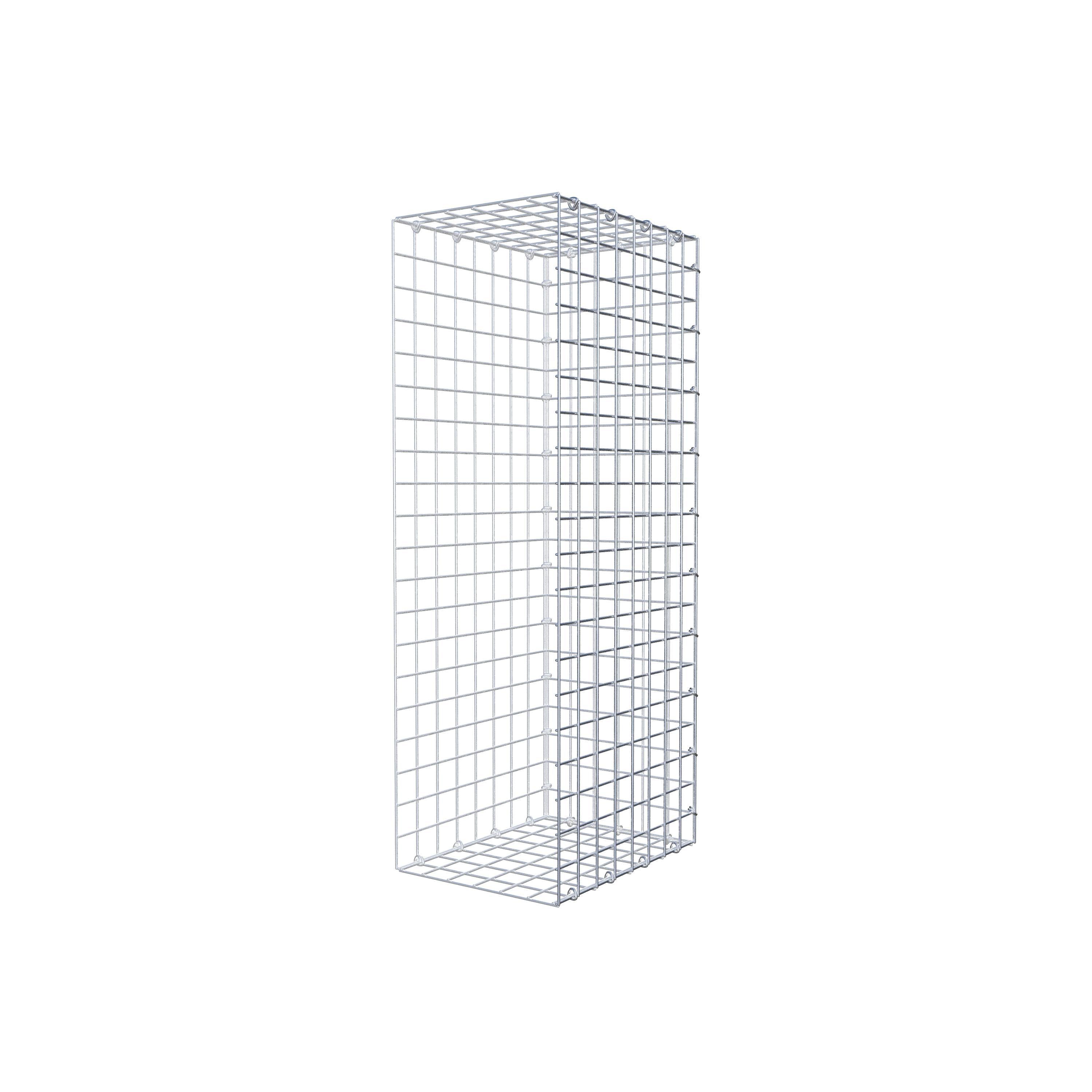 Monteret gabion type 2 100 cm x 40 cm x 30 cm (L x H x D), maskestørrelse 5 cm x 5 cm, C-ring